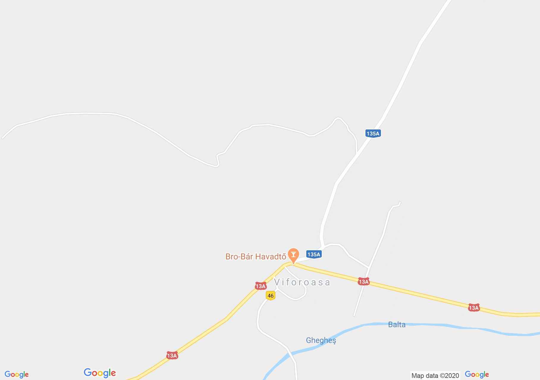 Map of Viforoasa: Reformed church