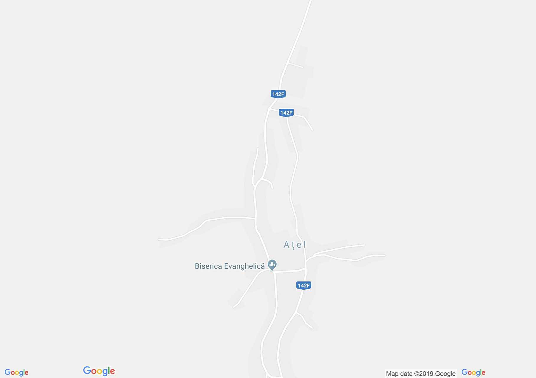 Hartă Aţel: Biserica evanghelică fortificată