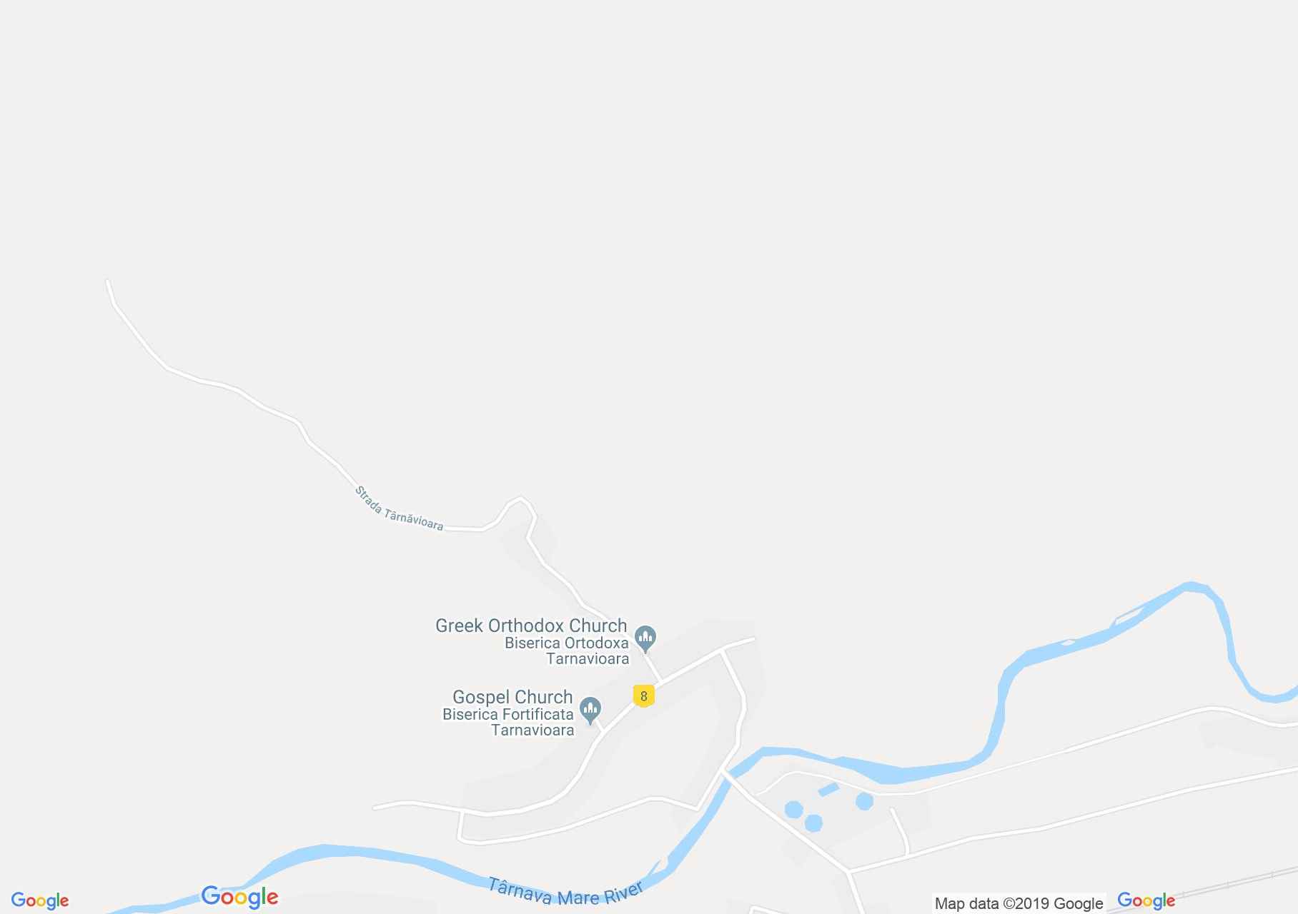 Map of Copşa Mică: Evangelical fortified church