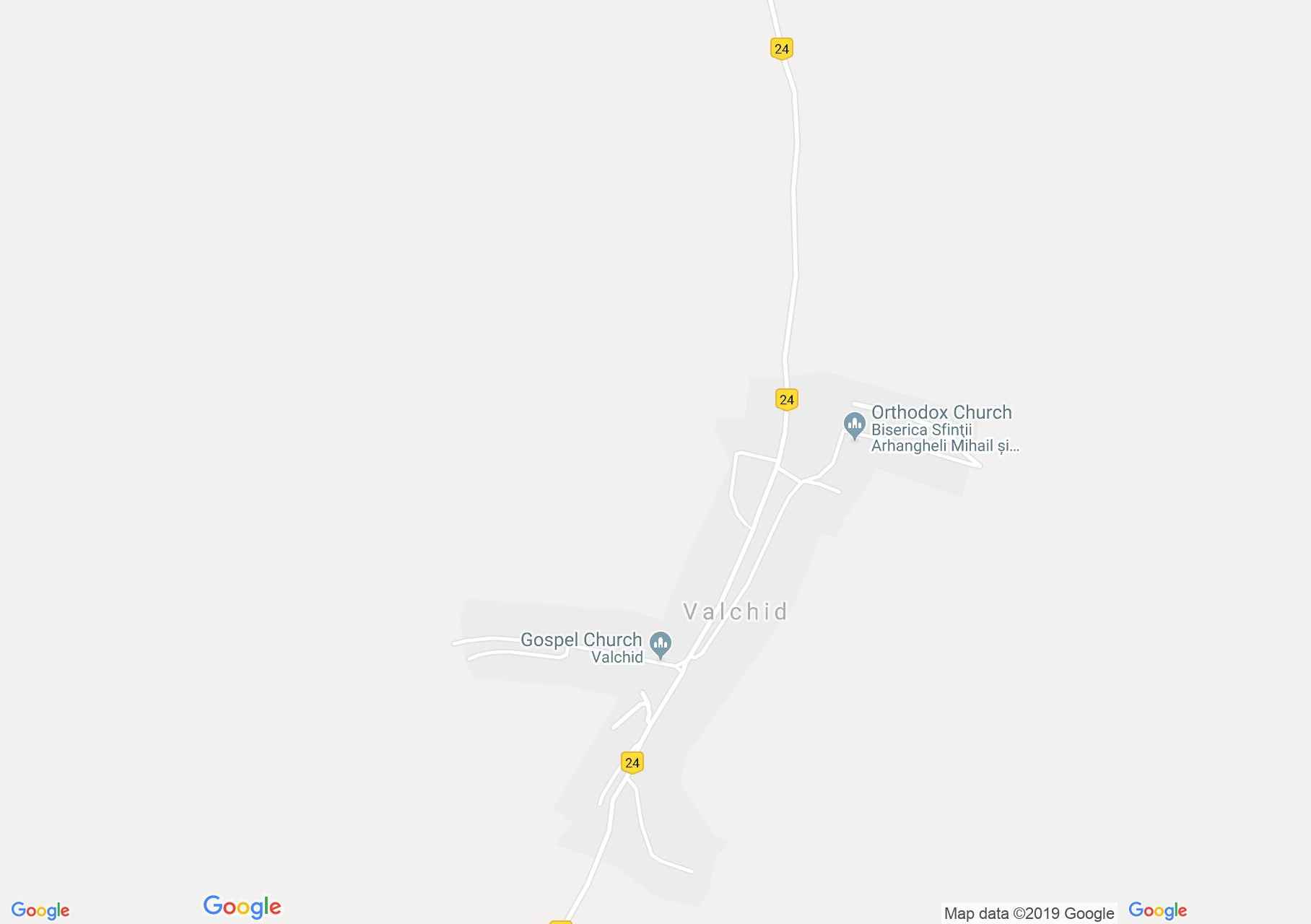 Hartă Valchid: Biserica evanghelică fortificată