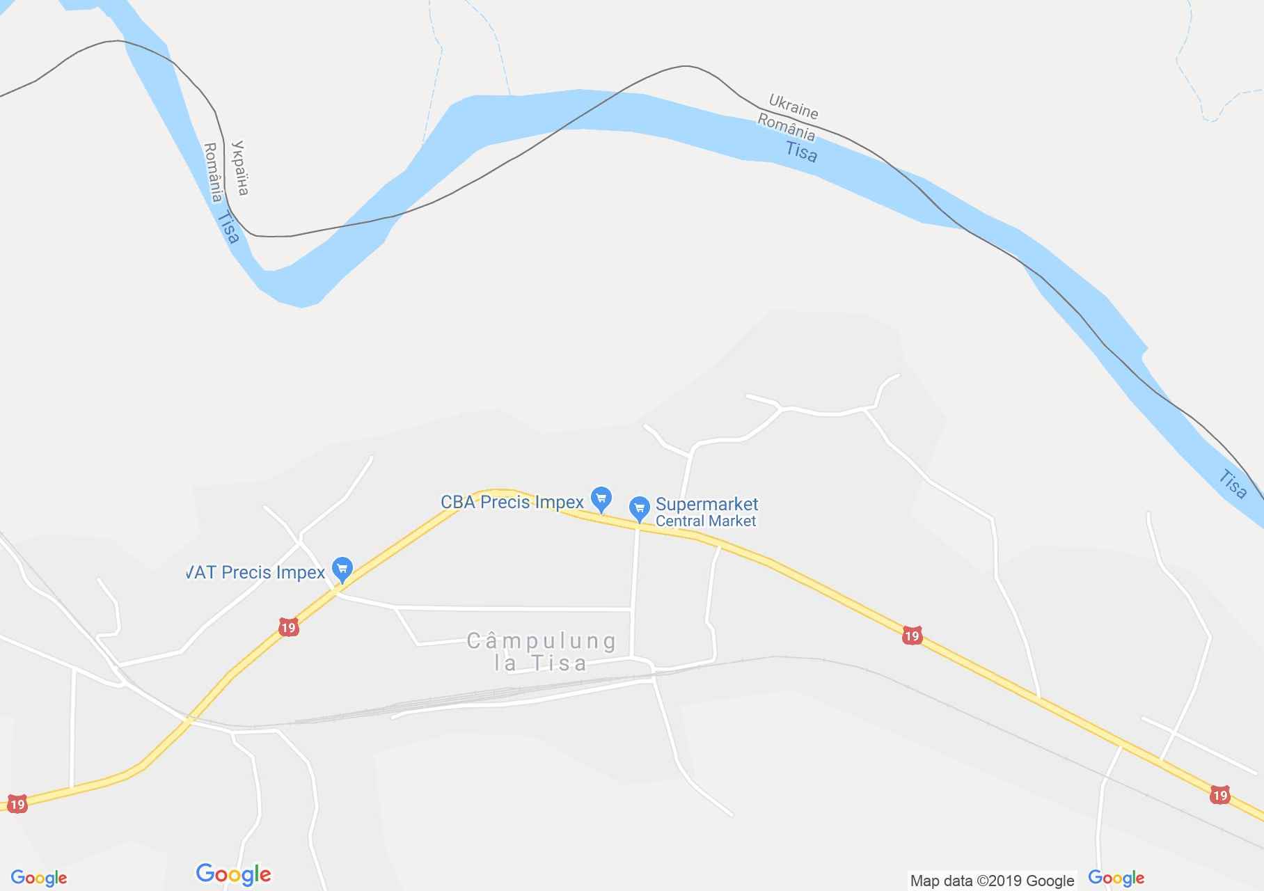 Hartă Câmpulung la Tisa