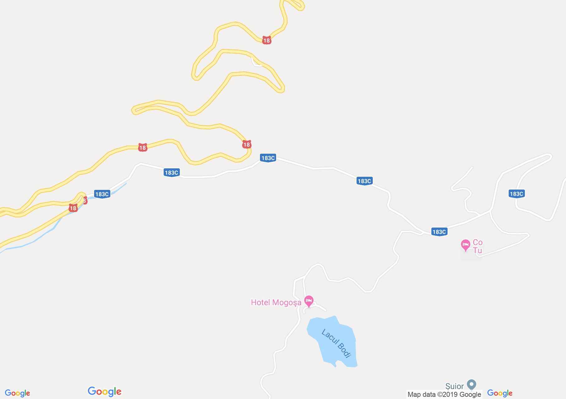 Hartă DN18: Lacul Bodi Ferneziu