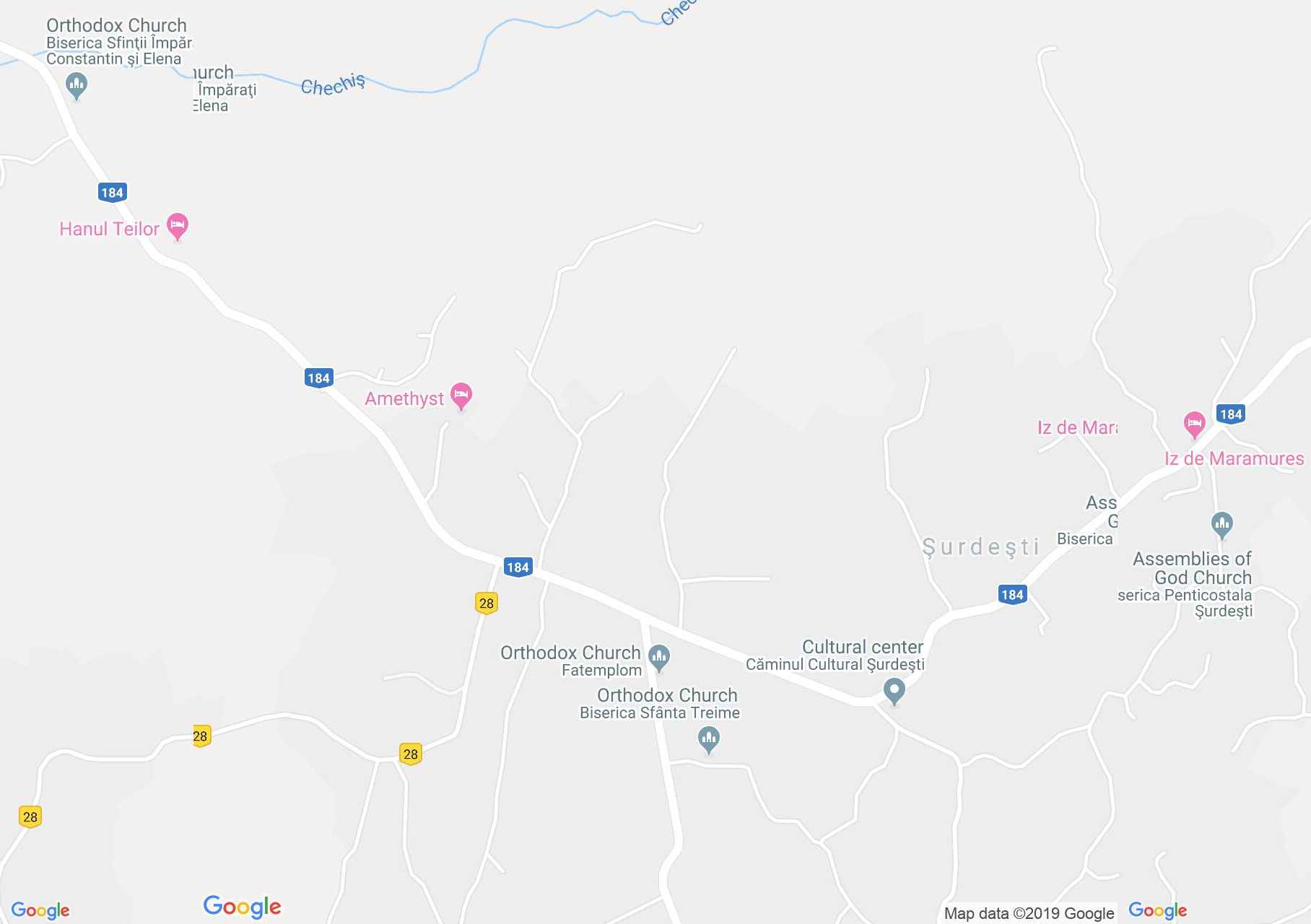 Hartă Şurdeşti: Biserica veche