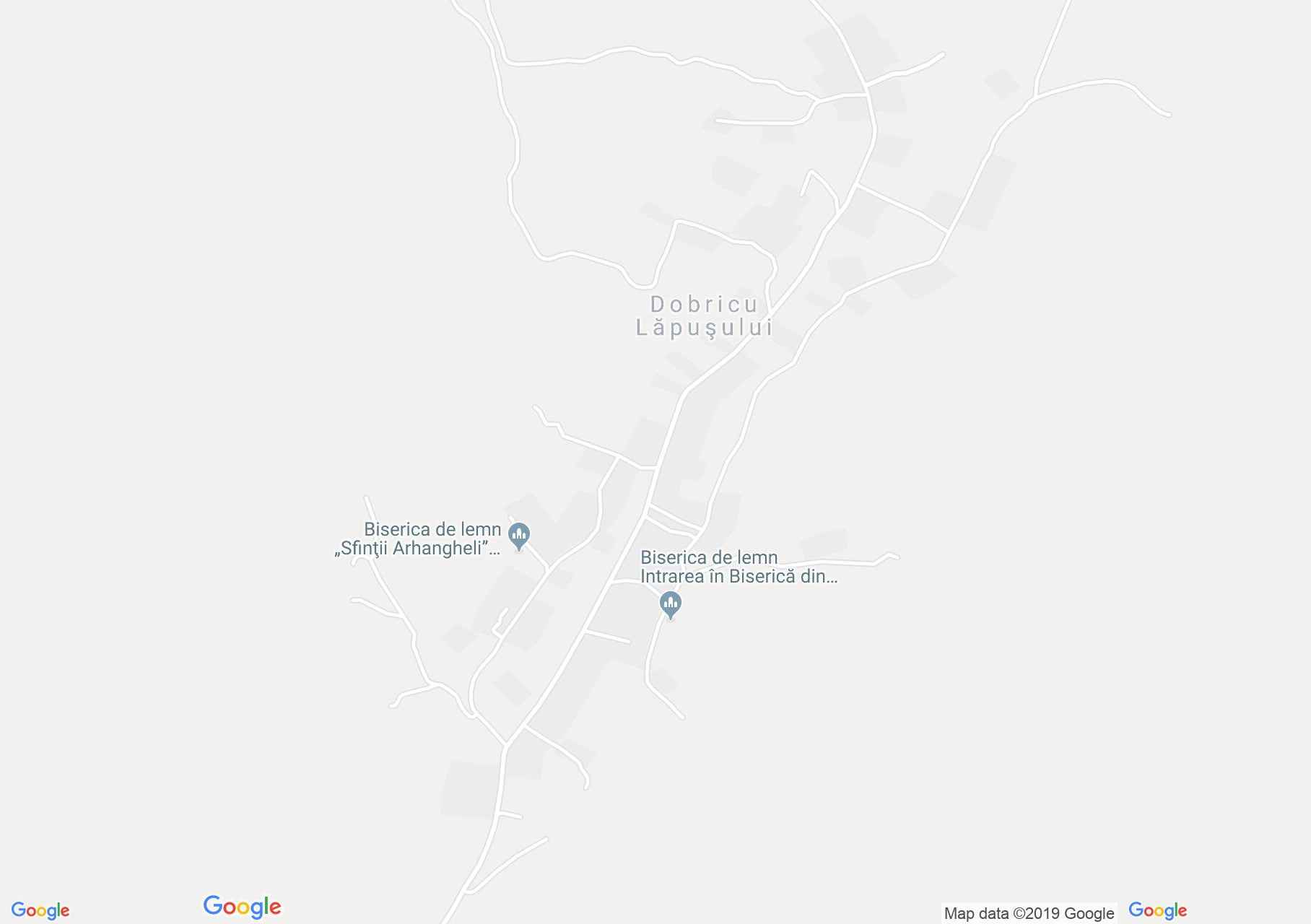 Hartă Dobricu Lăpuşului: Biserica de lemn greco-catolică