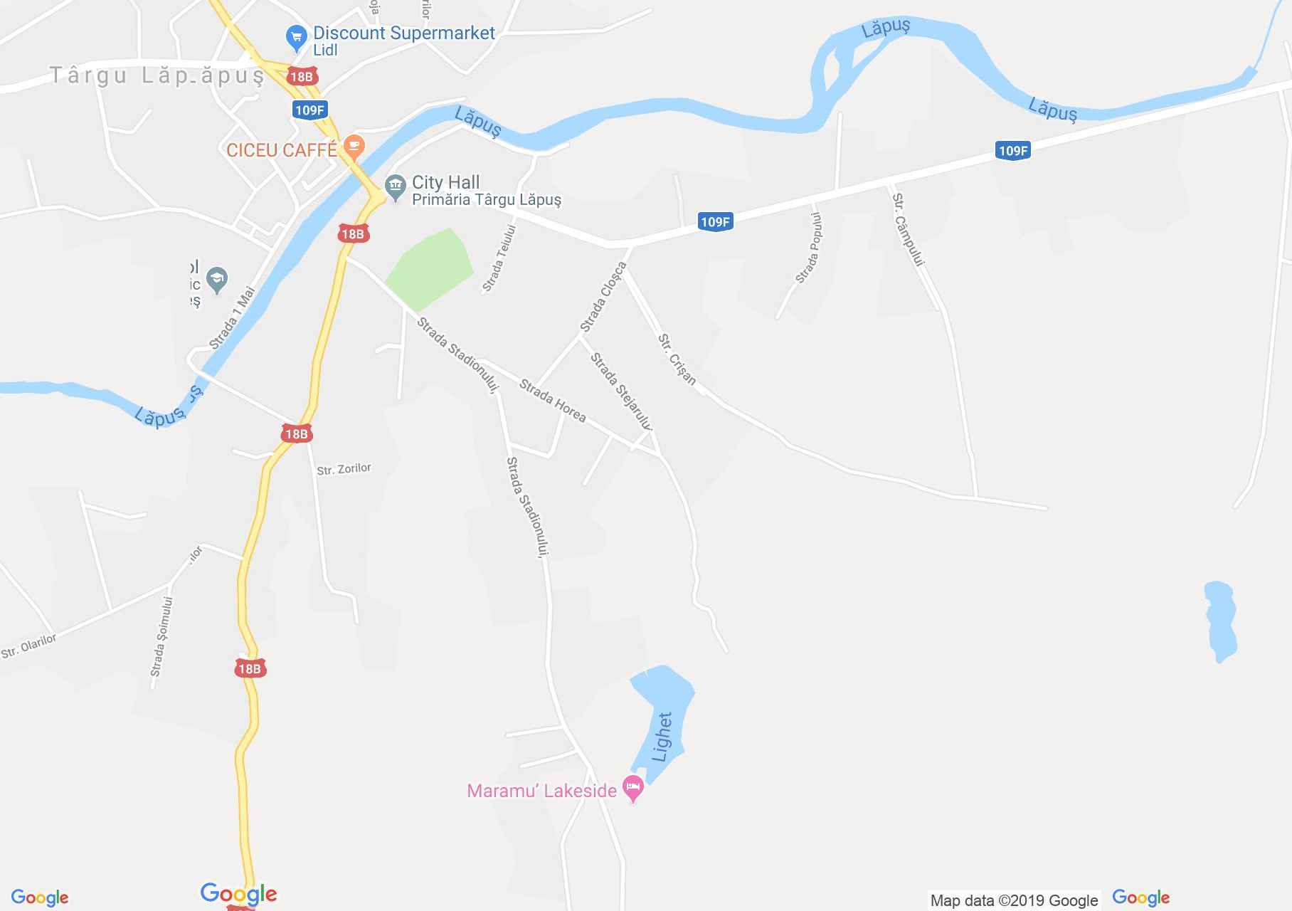 Hartă Târgu Lăpuş: Lacul Lighet