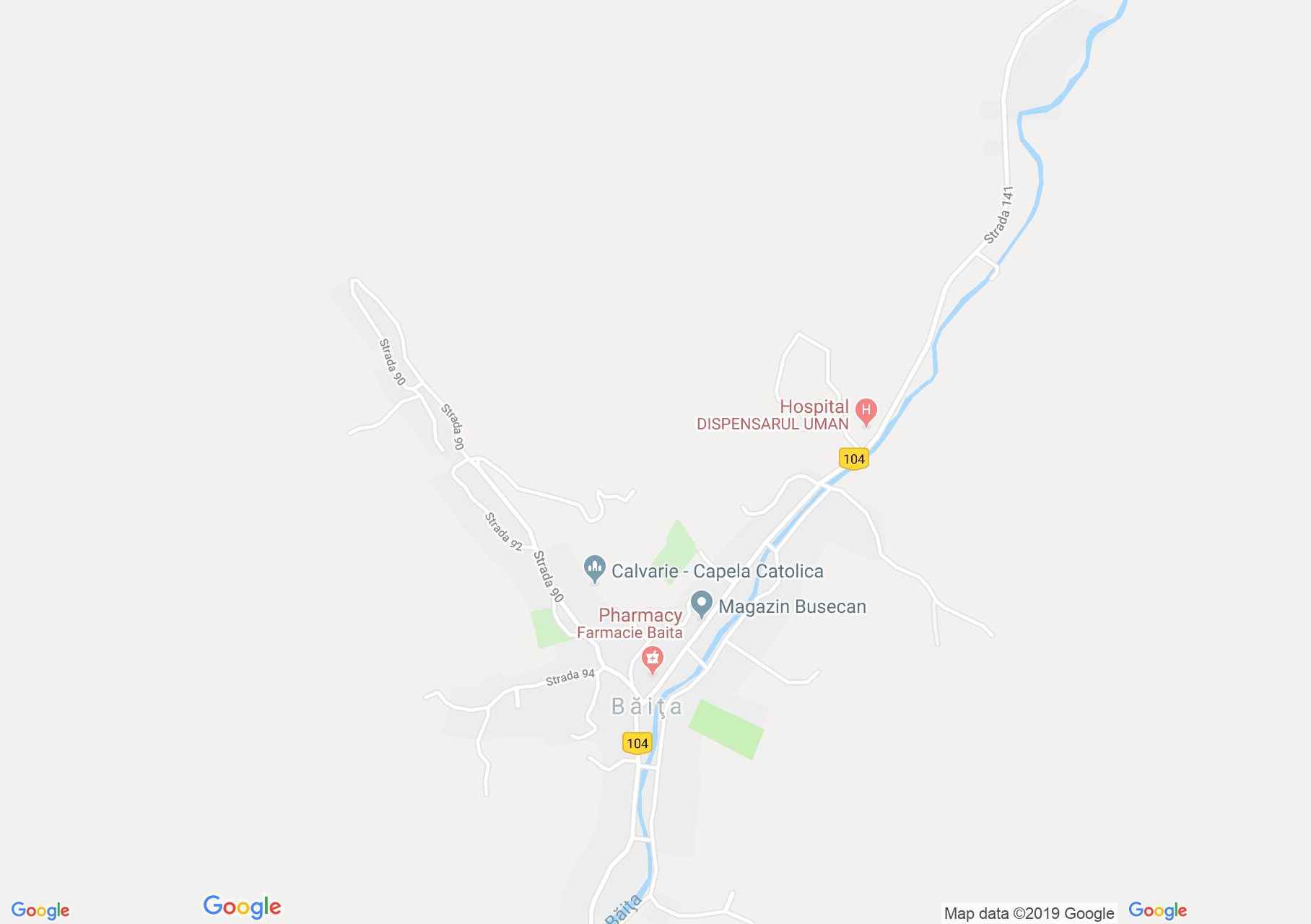 Hartă Băiţa: Biserica catolică