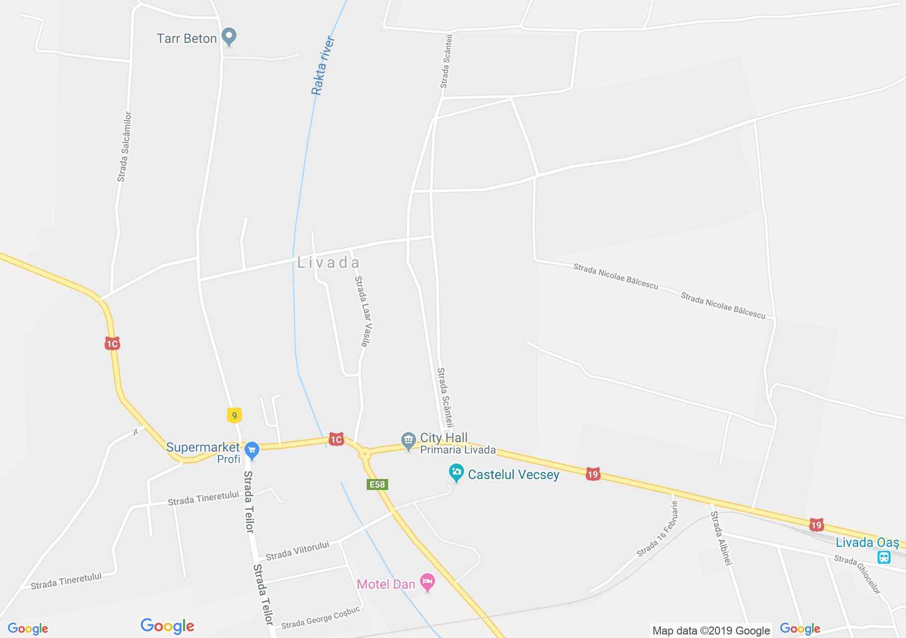 Hartă Livada: Castelul Vecsey