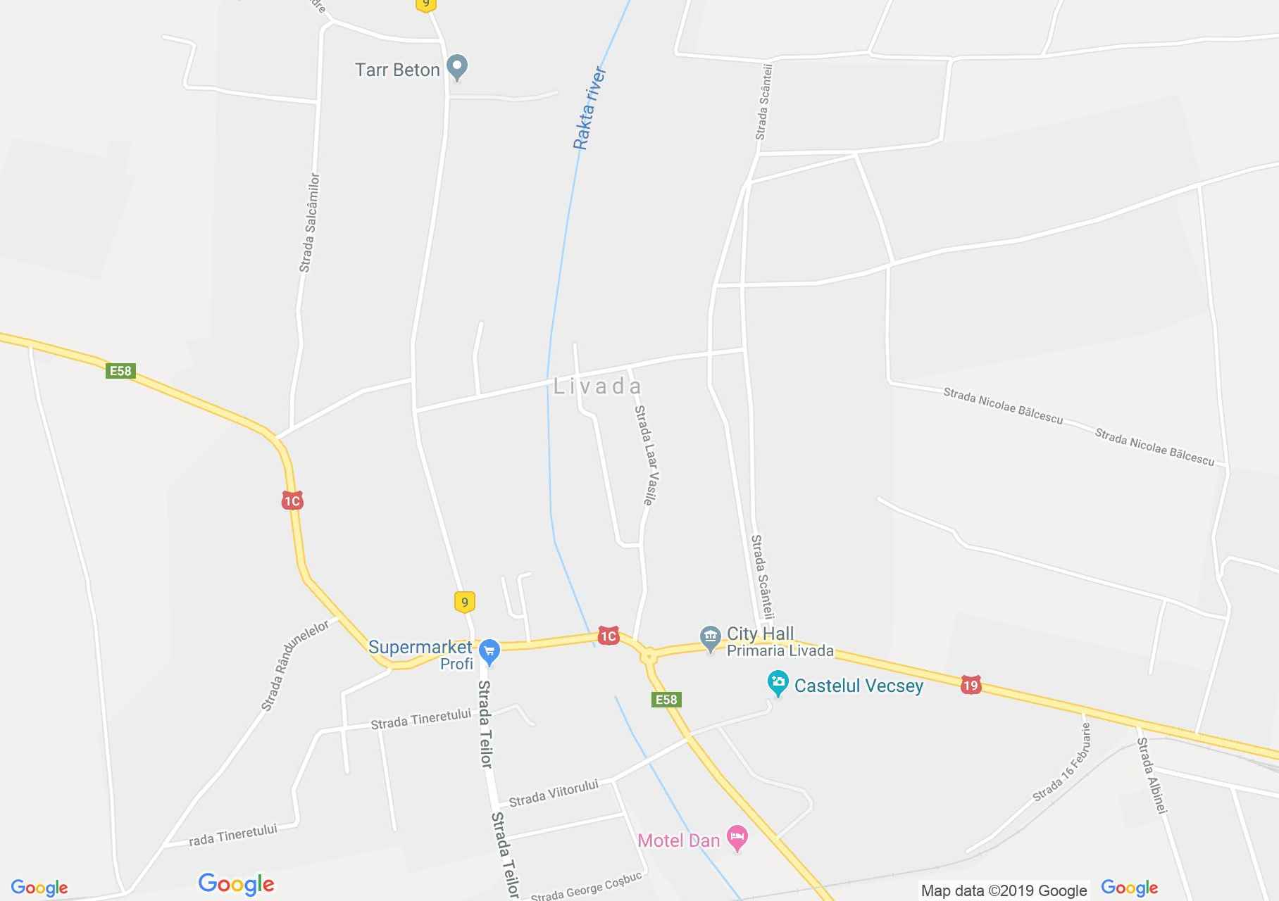 Map of Livada: Gendarmerie garrison