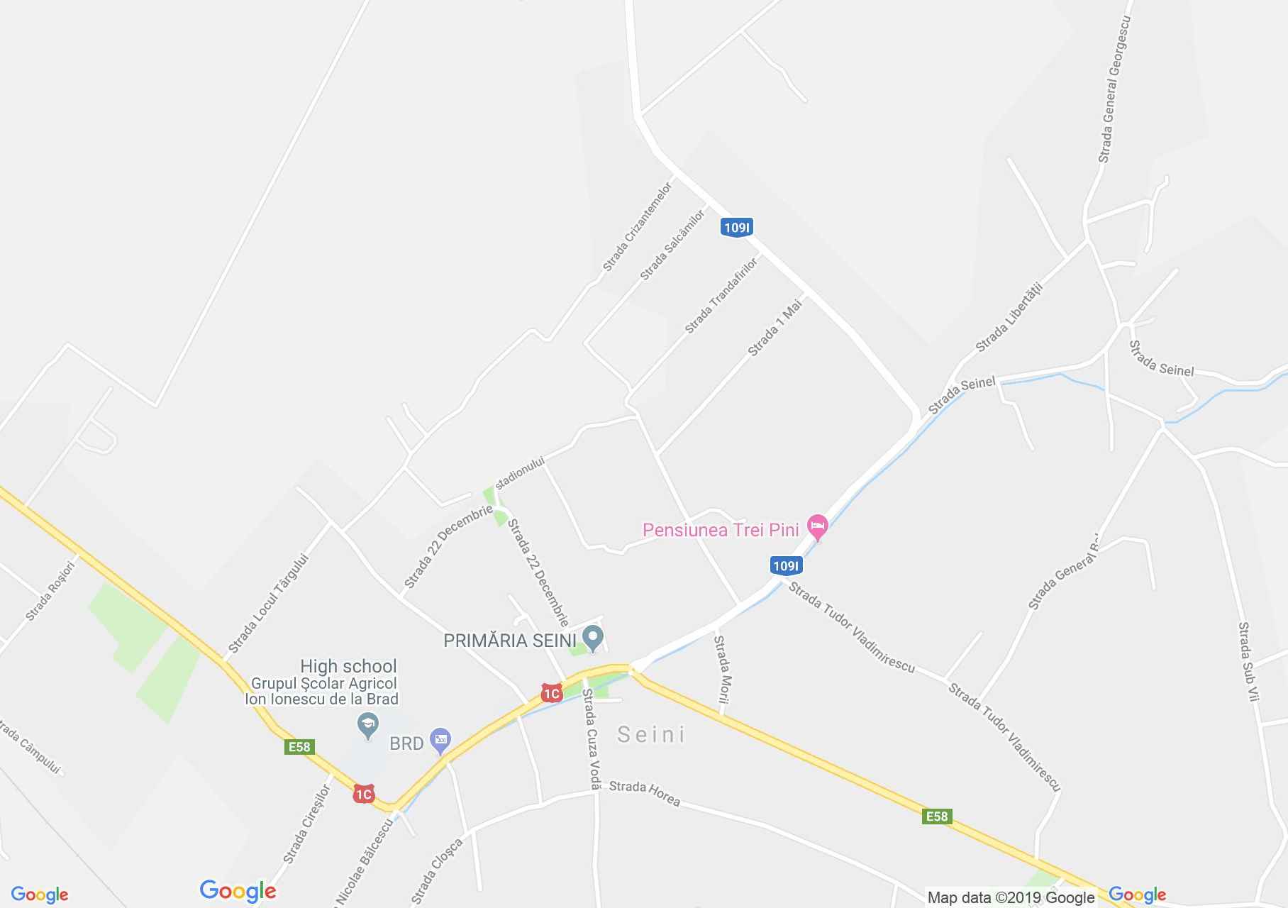 Map of Seini: Orthodox church