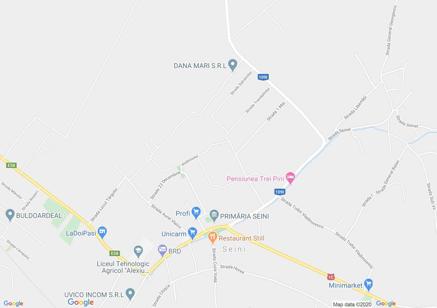 Map of Seini: Barany-Craciun house