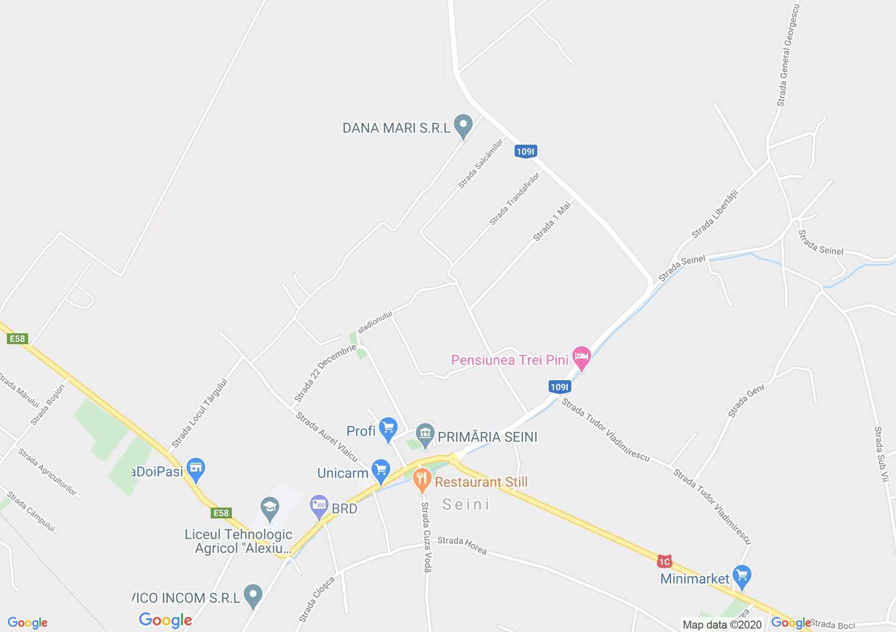 Hartă Seini: Şcoala catolică