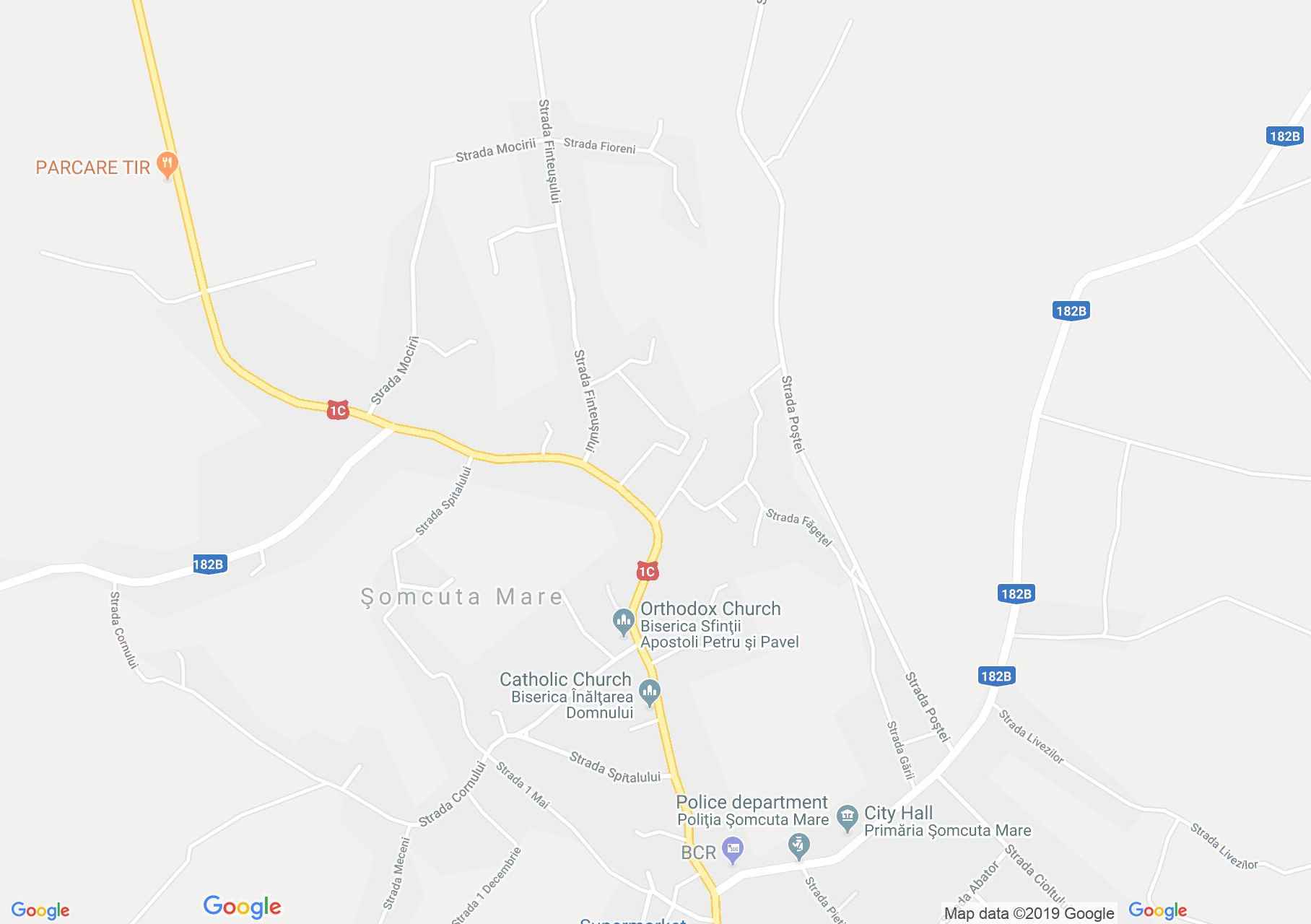 Map of Şomcuta Mare: Reformed church