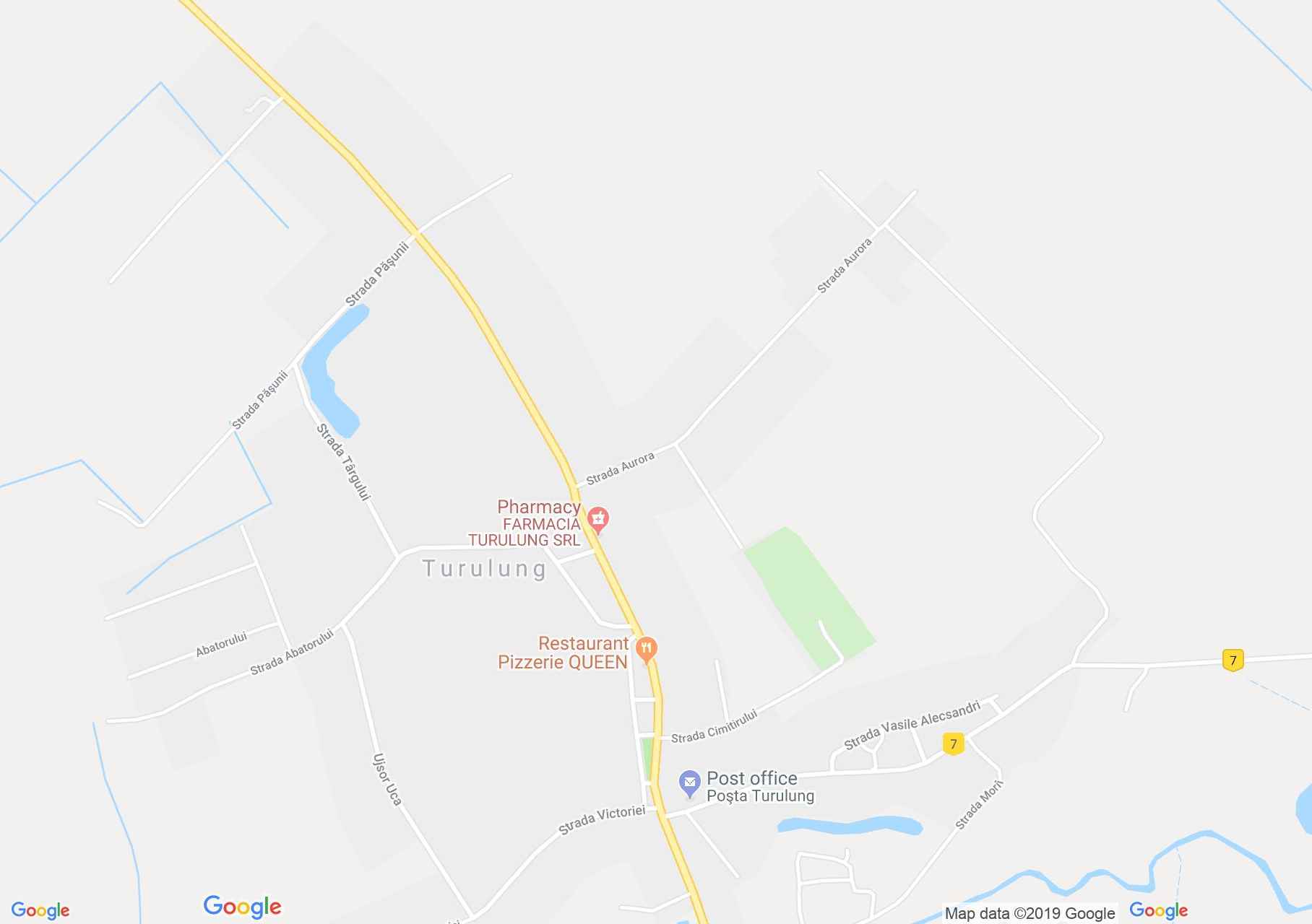 Map of Turulung: Reformed church