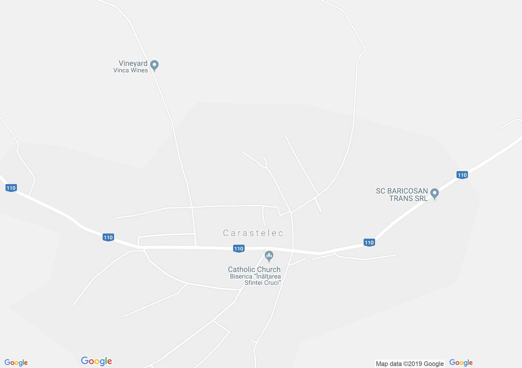 Hartă Carastelec: Parohia catolică