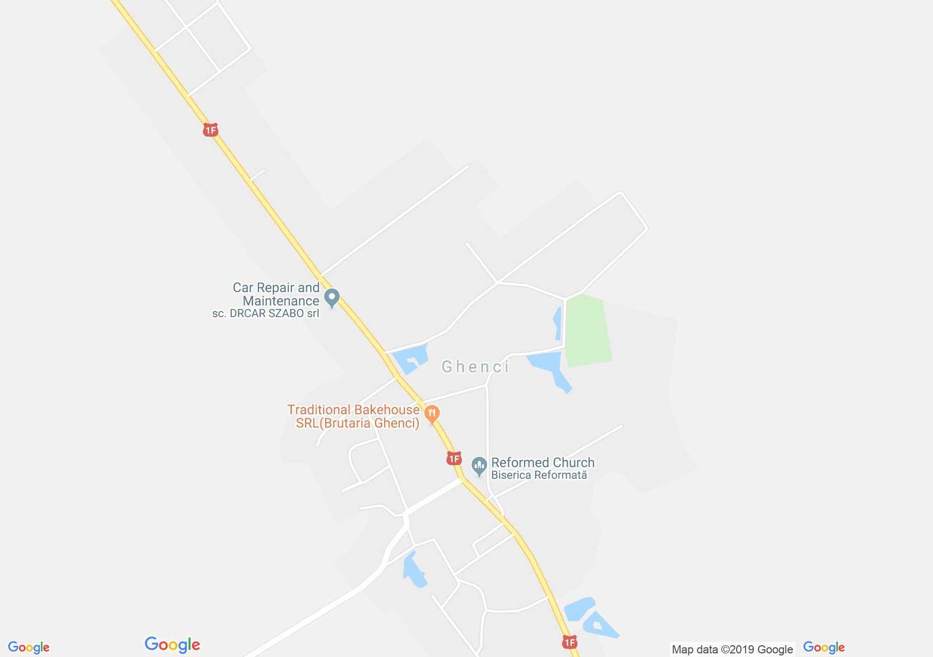 Map of Ghenci: Reformed church