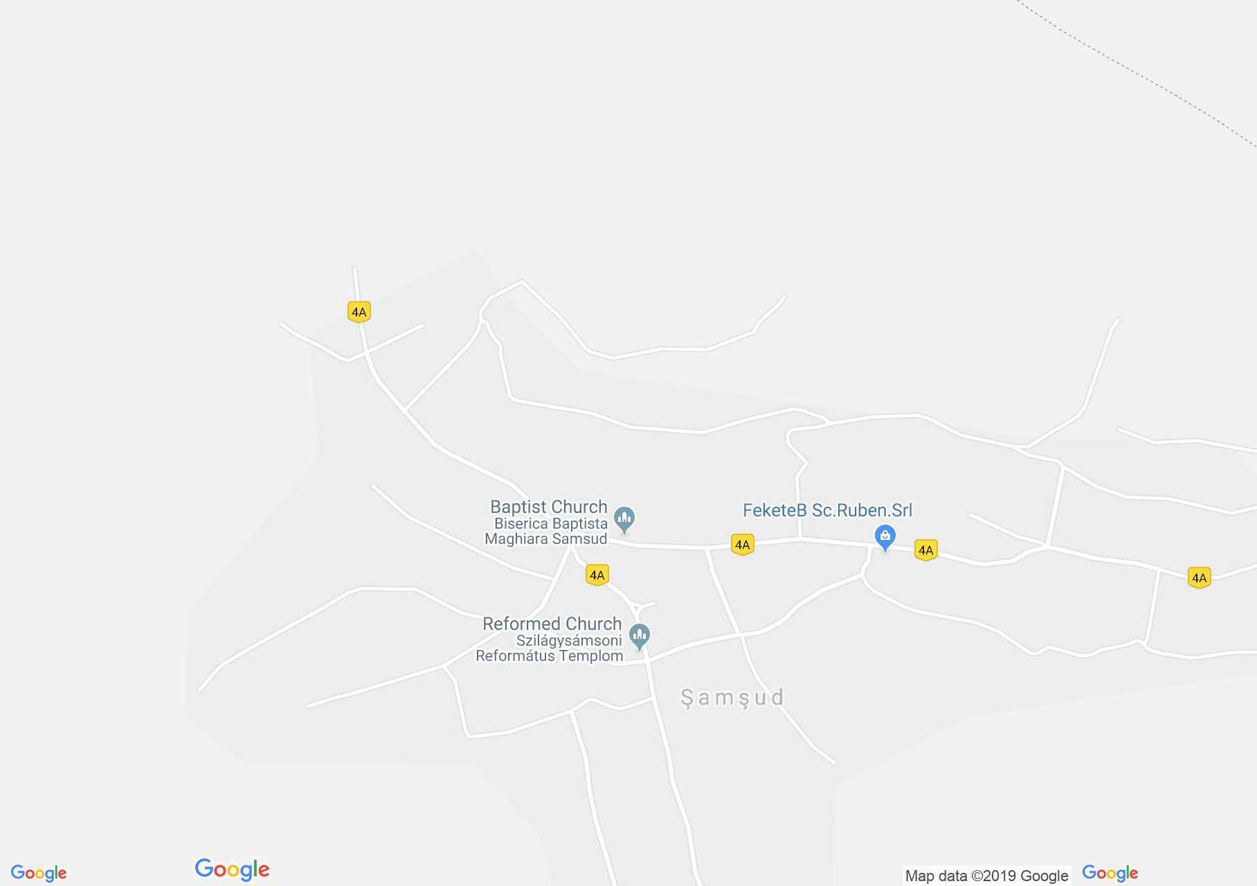 Hartă Şamşud: Biserica reformată