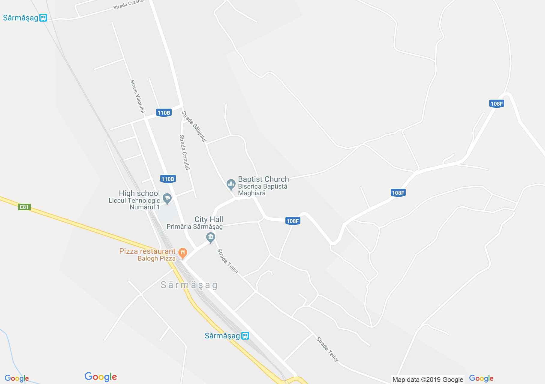 Map of Şărmăşag: Kemény manor