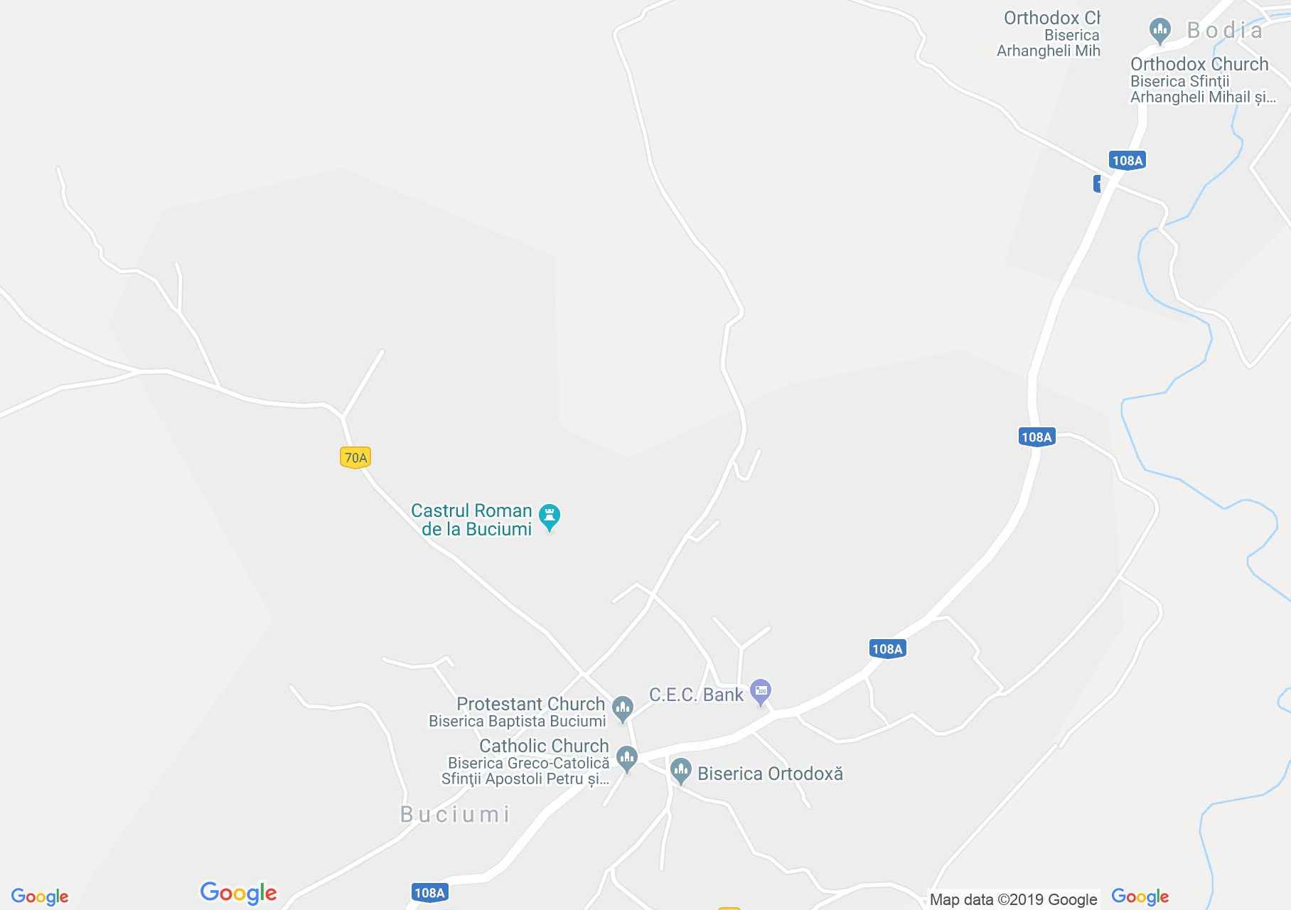 Hartă Buciumi: Castru Roman