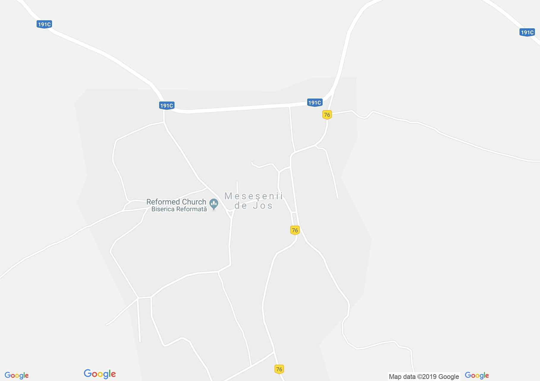 Map of Meseşenii de Jos: Reformed church