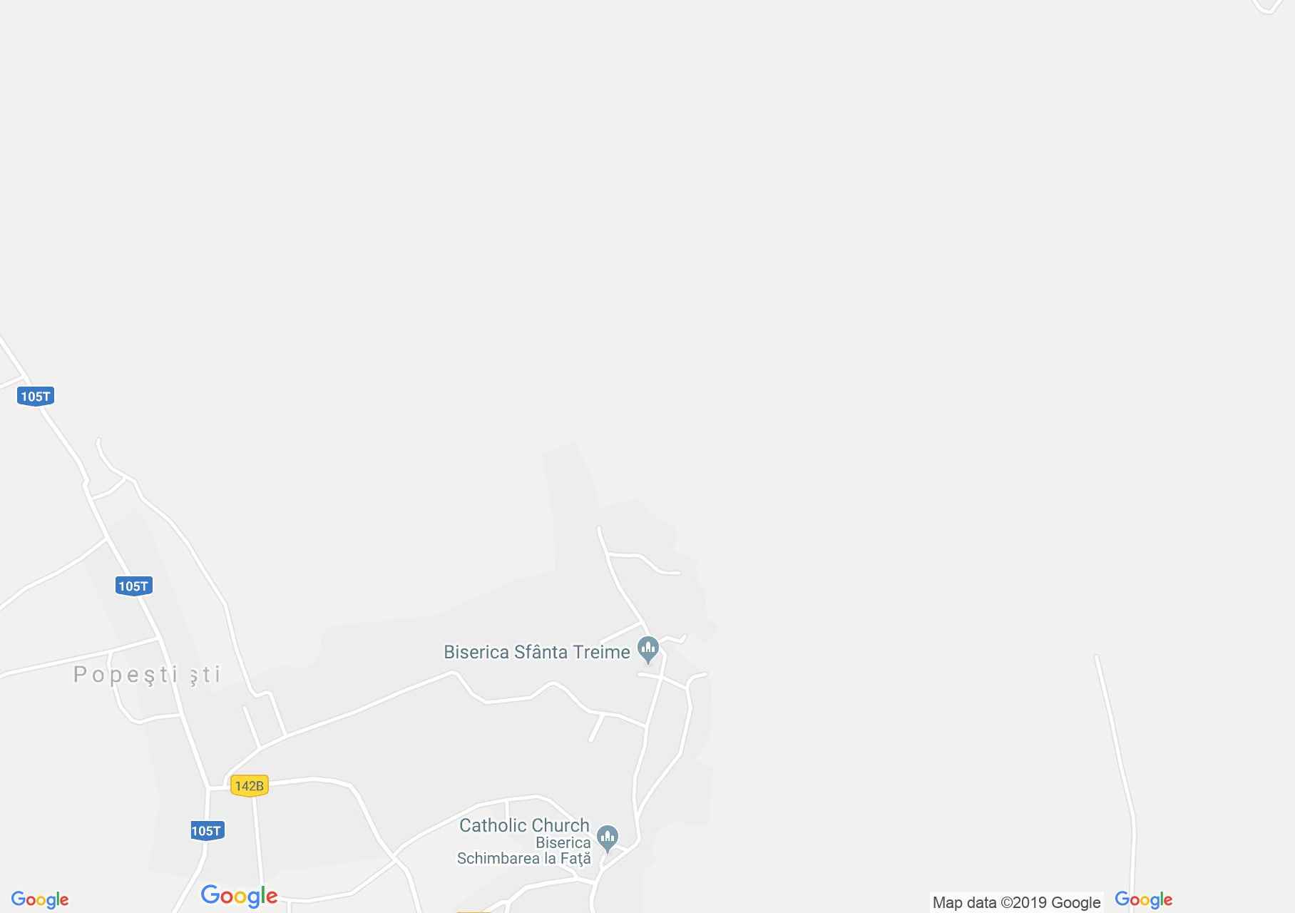 Hartă Popeşti: Biserica greco-catolică, acum ortodoxă