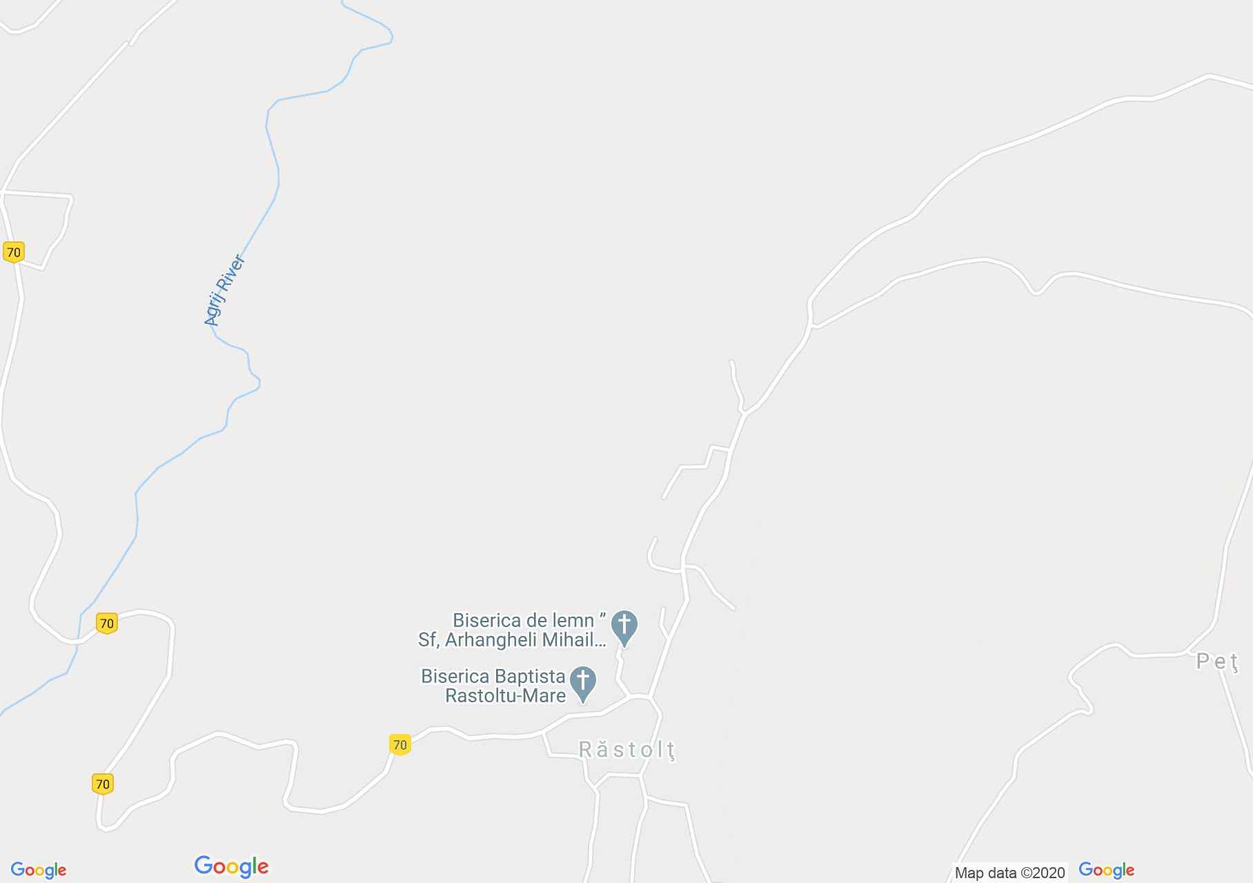 Map of Răstolţ: Wooden church