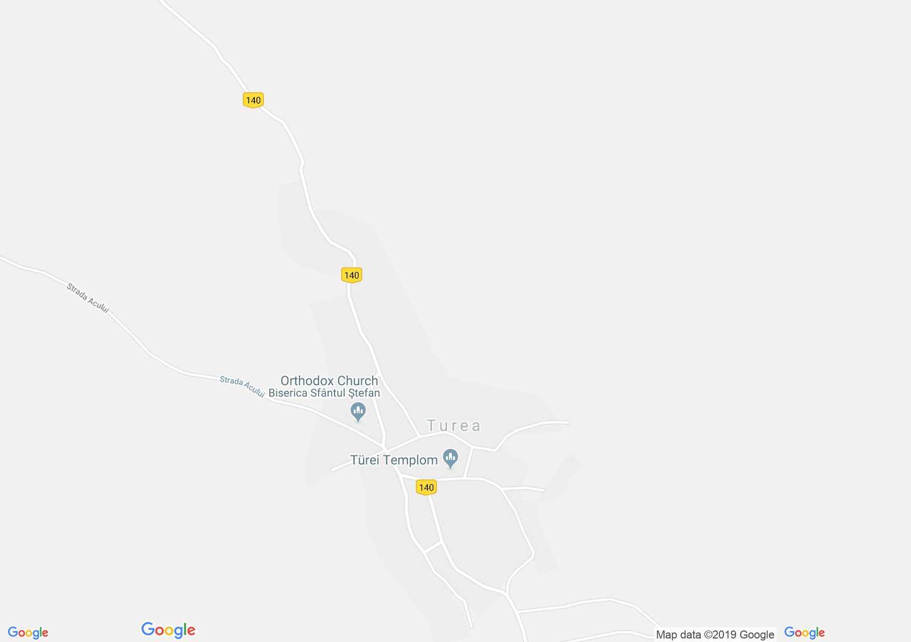 Hartă Turea: Biserica reformată