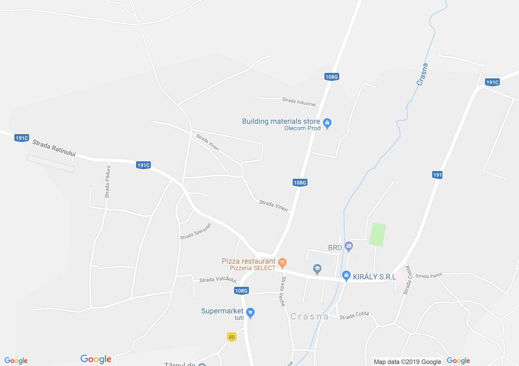 Hartă Crasna: Biserica reformată