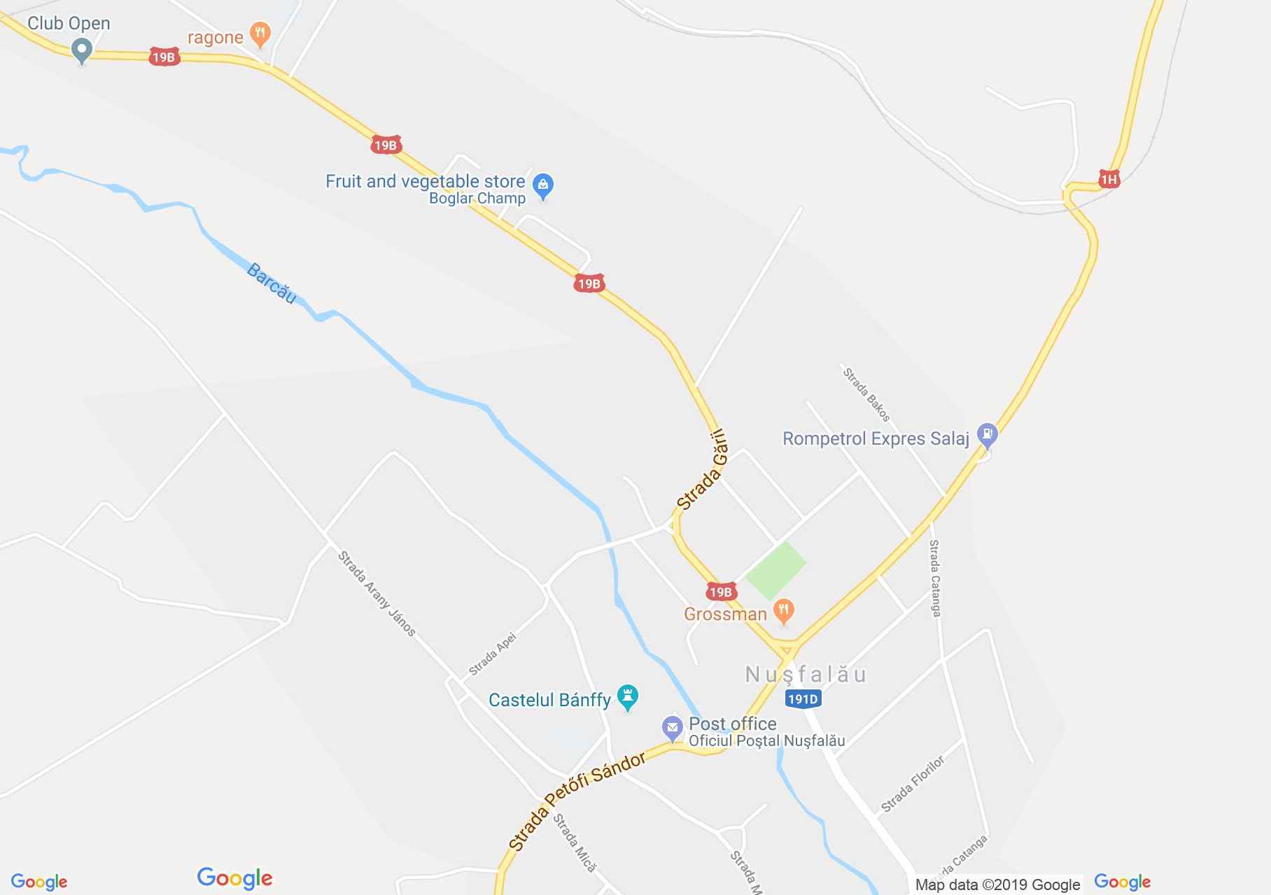 Hartă Nuşfalău: Parcul Banffy