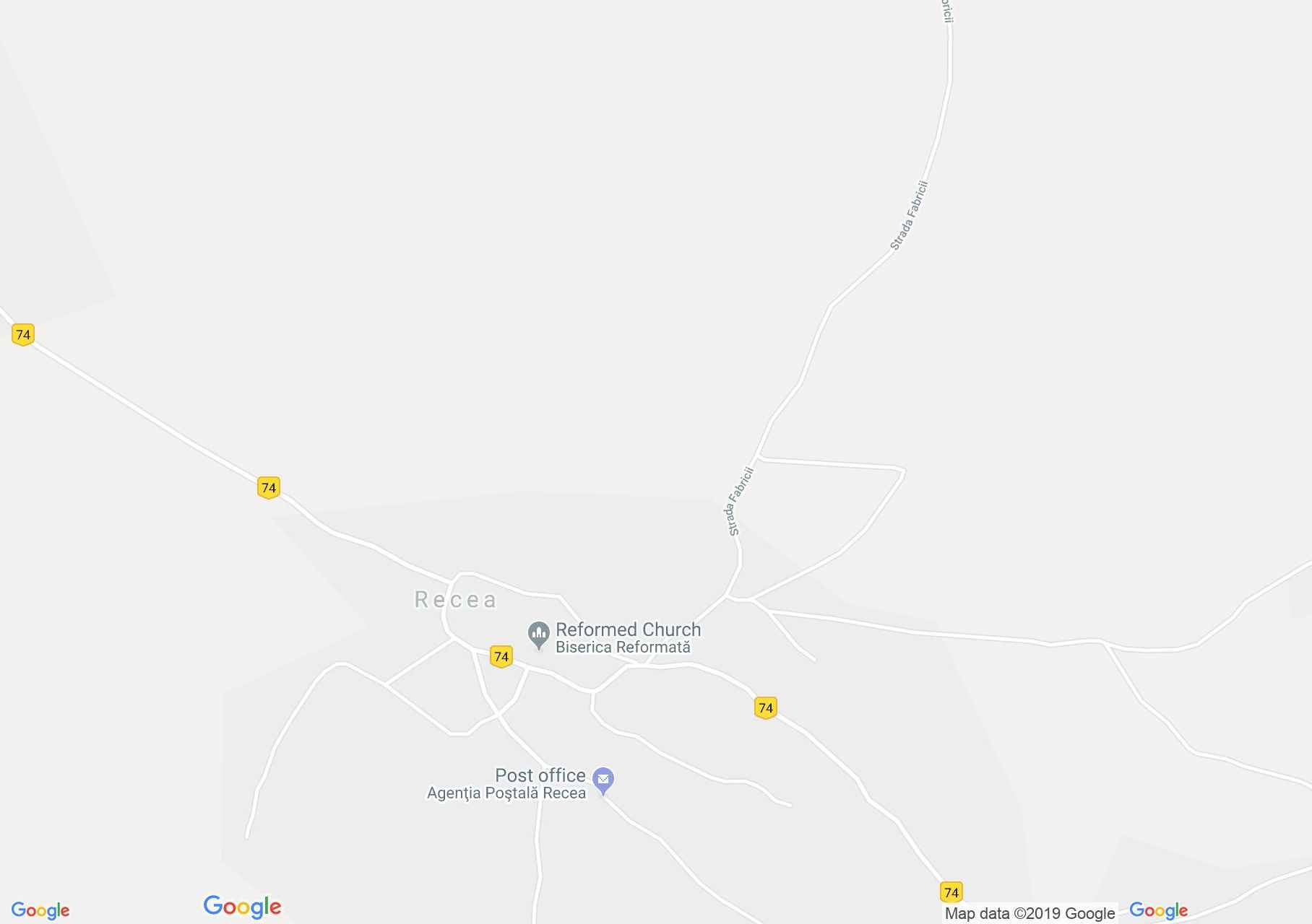 Map of Recea: Reformed Church