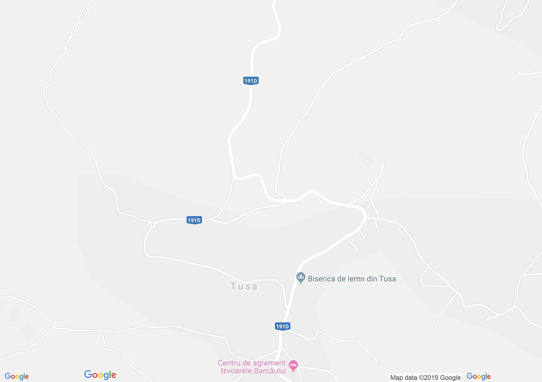 Hartă Tusa: Moara de apă