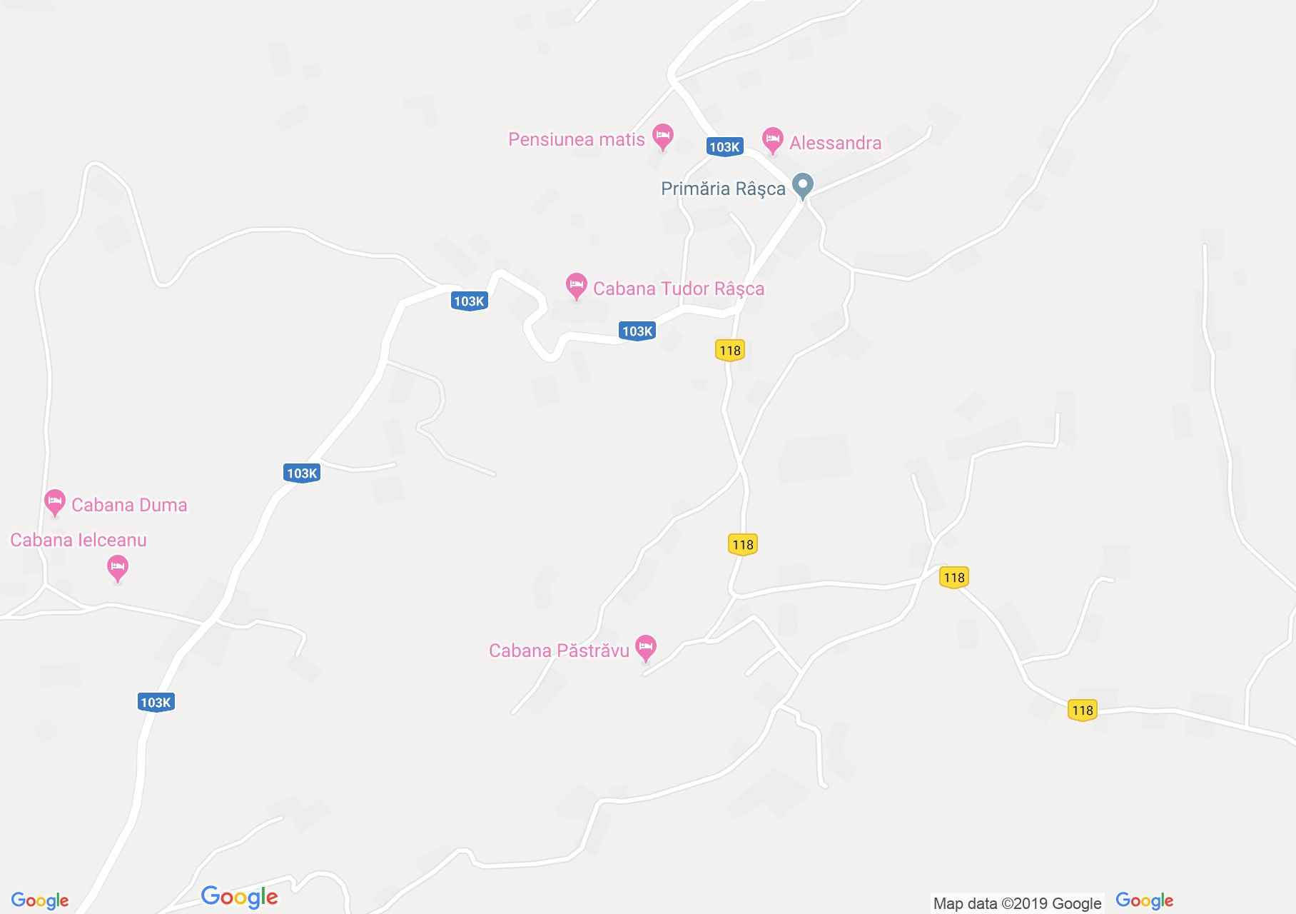 Hartă Răşca: Cabana Râşca Păstrăv