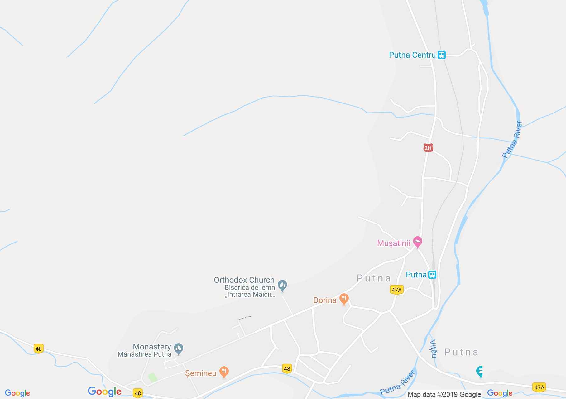 Map of Putna: Wooden church