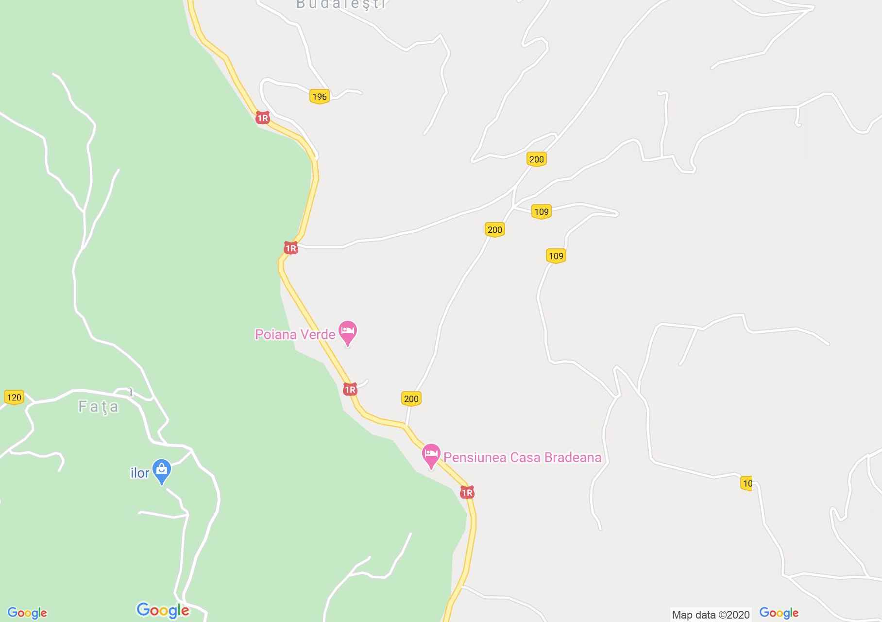 Hartă Albac: Casa Brădeana