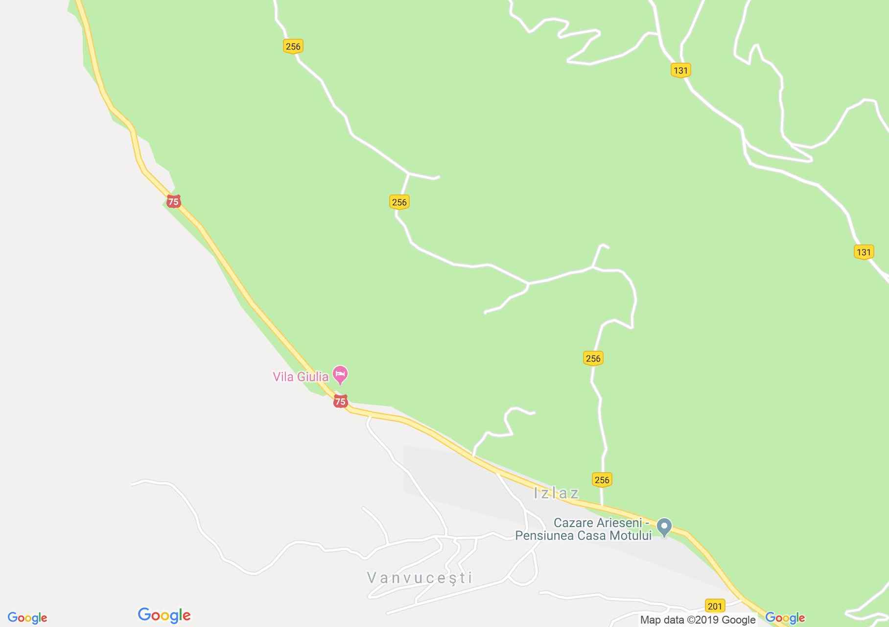 Hartă Arieşeni: Pensiunea Bianca