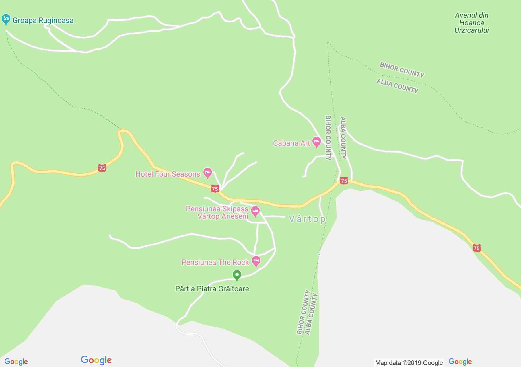 Vertop: Rock panzió (térkép)