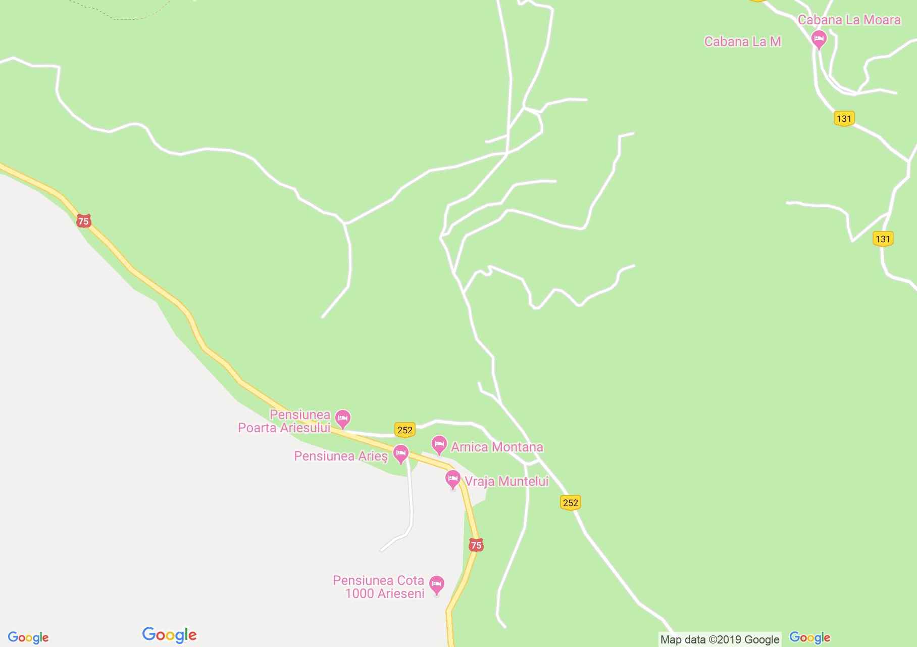 Hartă Arieşeni: Pensiunea Rodica