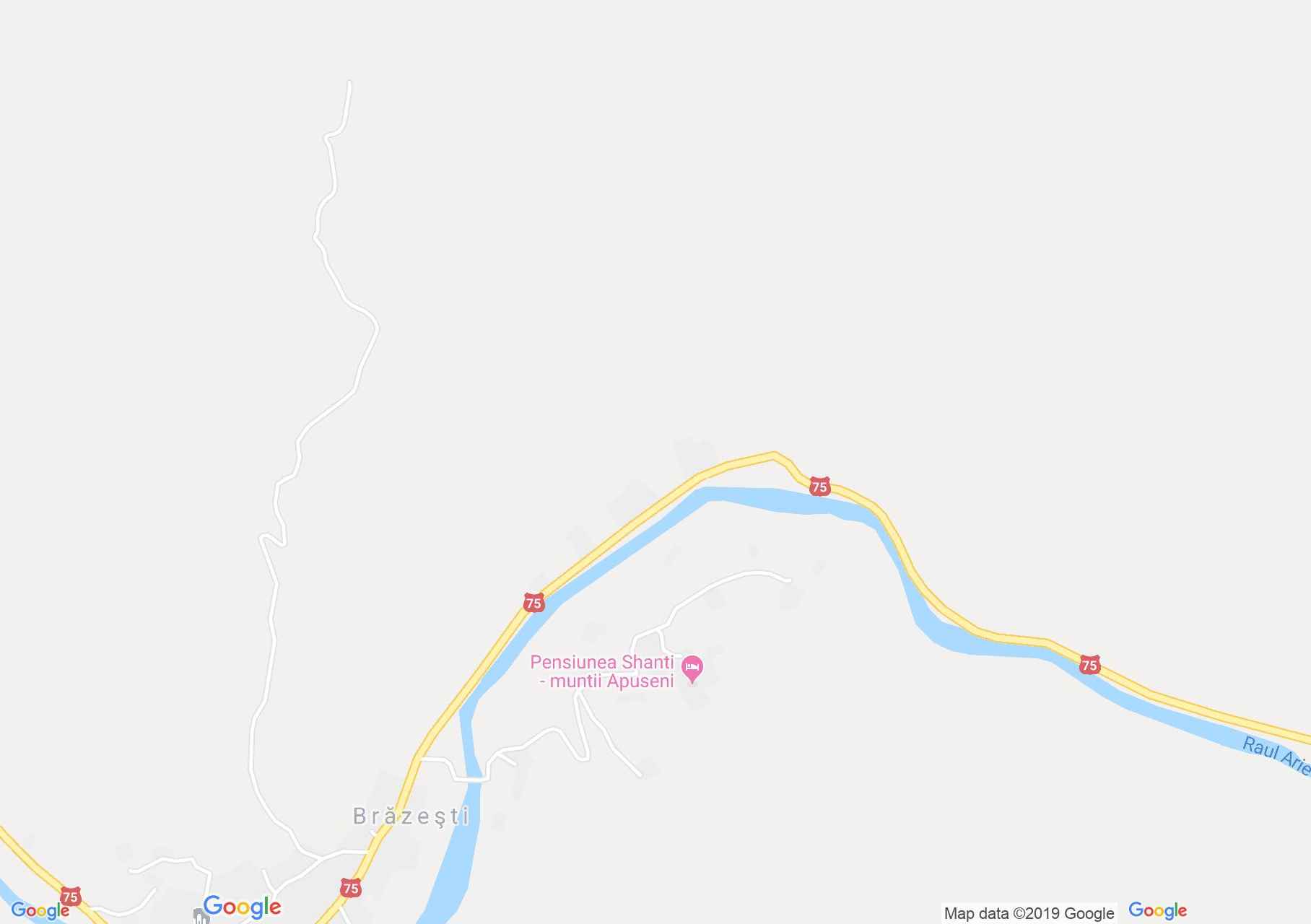 Hartă Brăzeşti: Pensiunea Shanti Travel