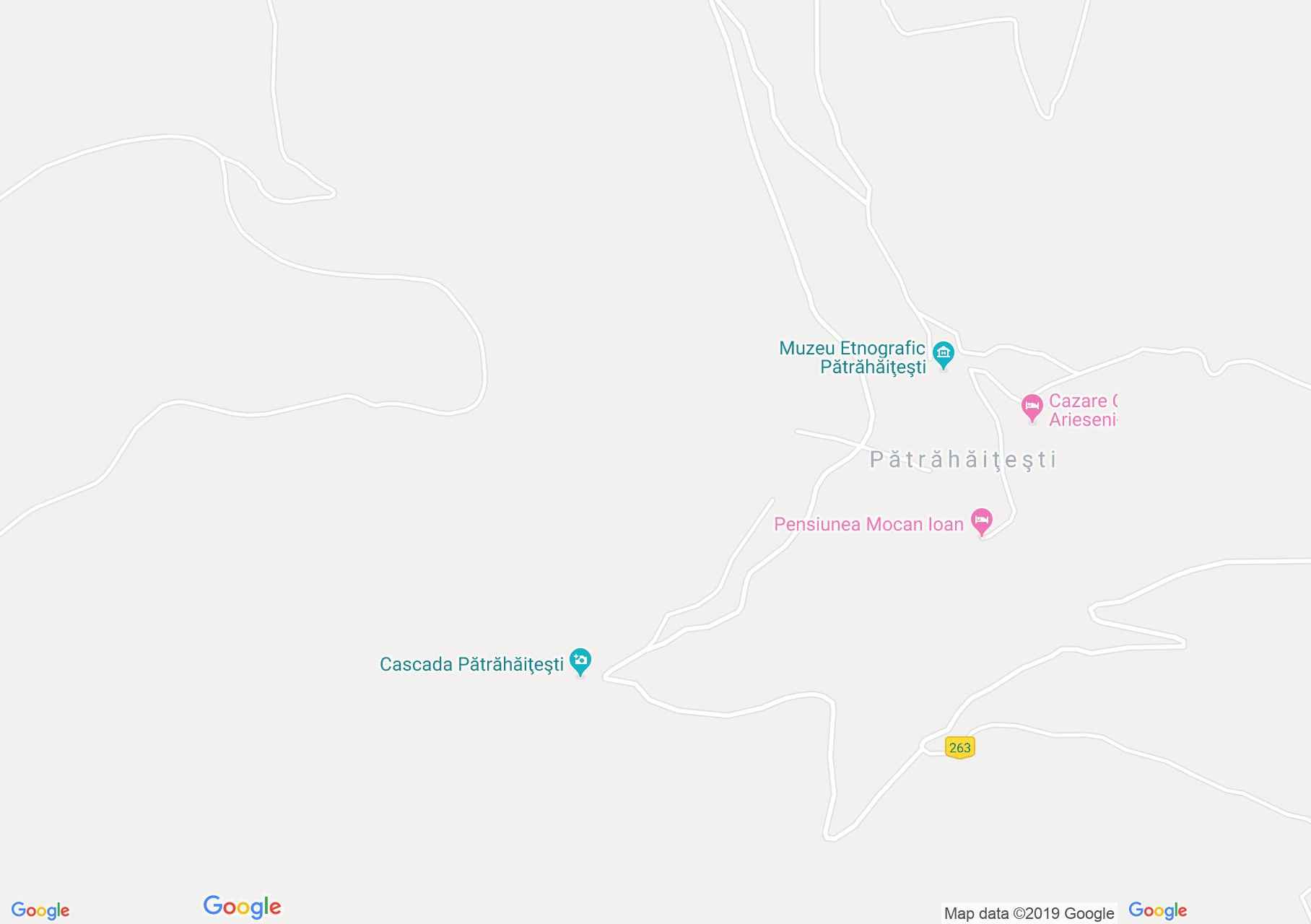 Hartă Arieşeni: Cascada Pătrăhăiţeşti