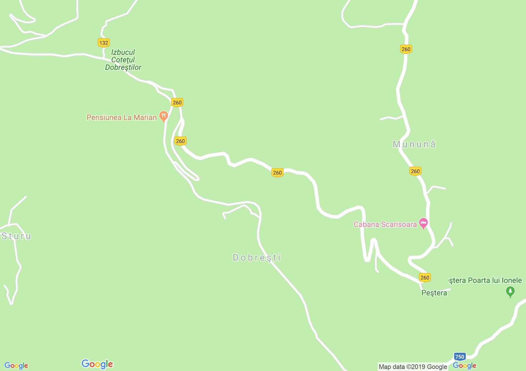 Hartă Gârda de Sus: Pensiunea Casa de Piatra