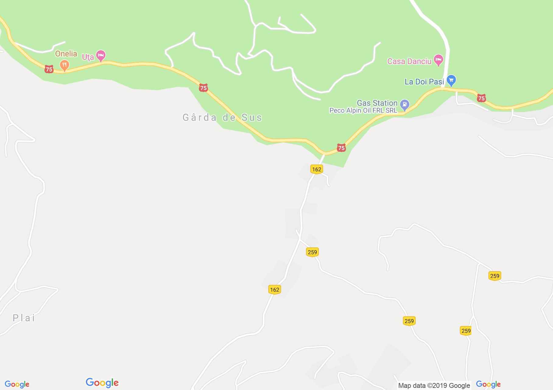 Hartă Gârda de Sus: Pensiunea Carmen