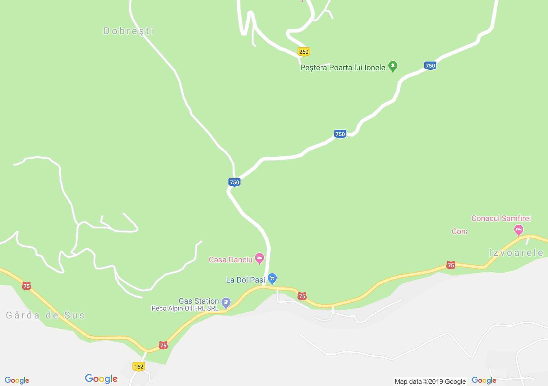 Hartă Gârda de Sus: Pensiunea Murmurul Arieşului