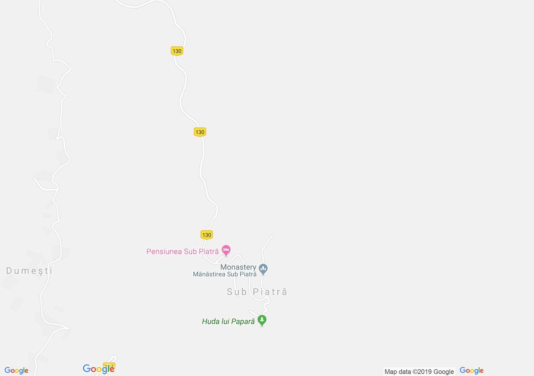 Map of Sub Piatră: Sub Piatra monastery