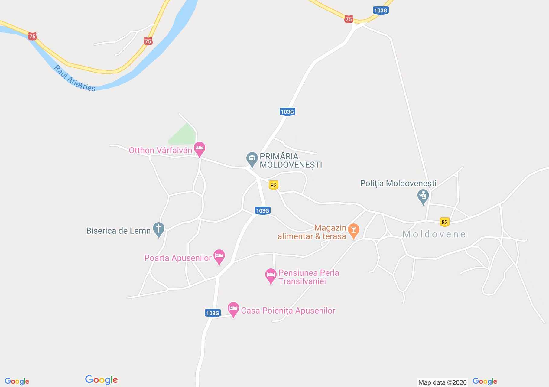 Hartă Moldoveneşti: Poarta Paradisului