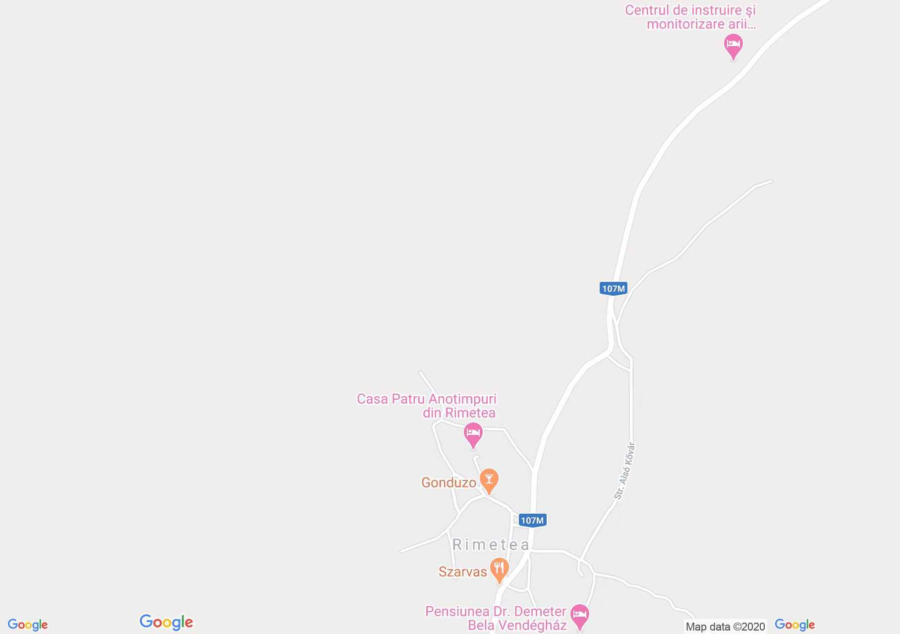 Map of Rimetea: Dulló Enikő Sára pension