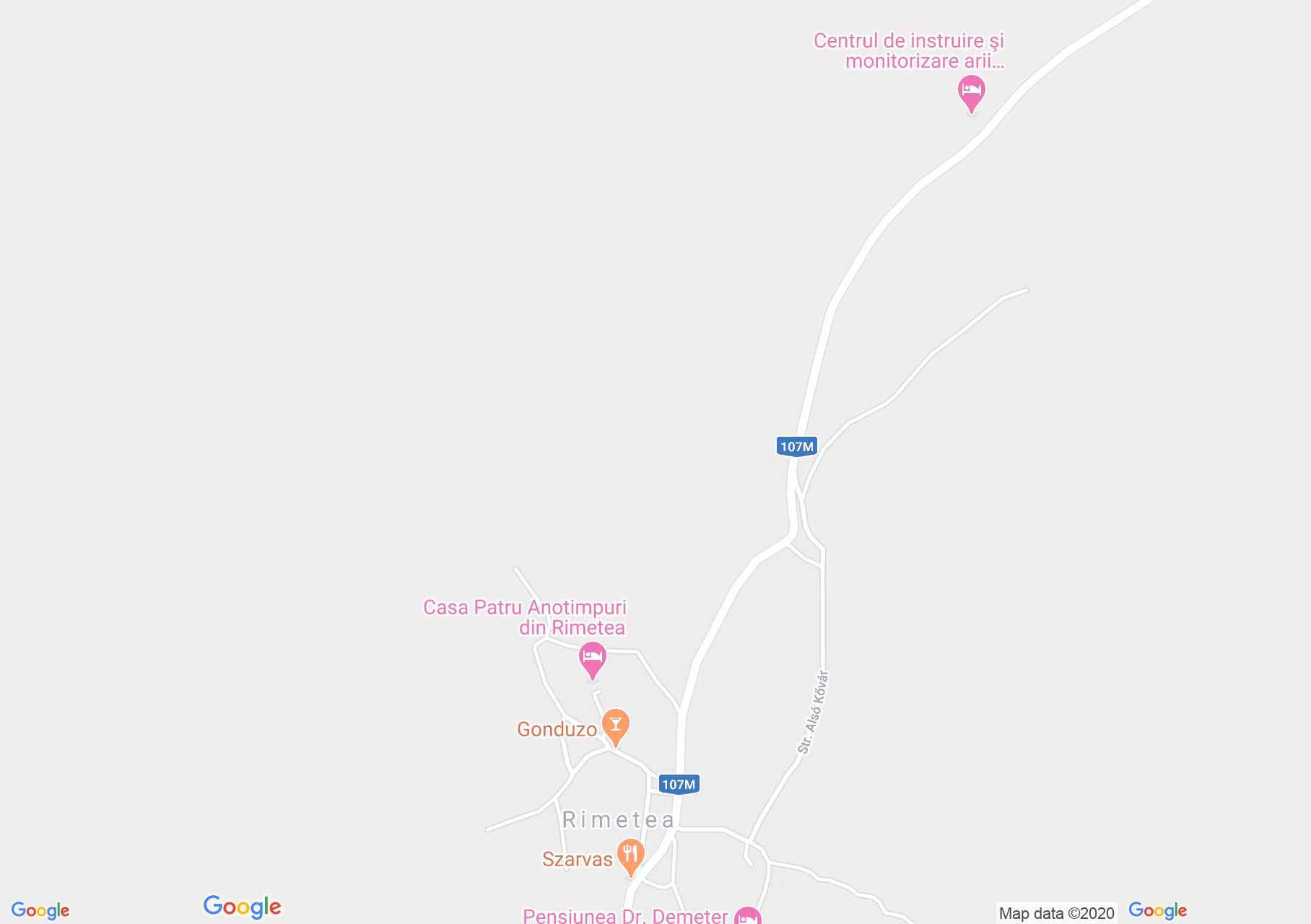 Hartă Rimetea: Pensiunea Vigh