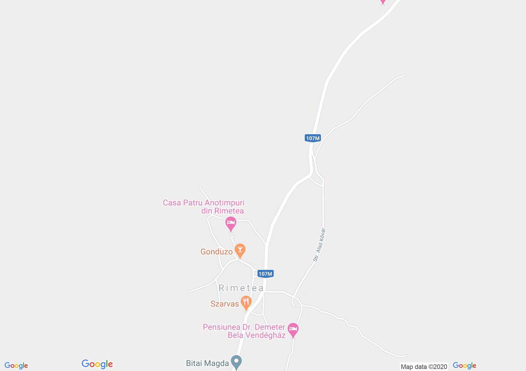 Map of Rimetea: Kristály pension