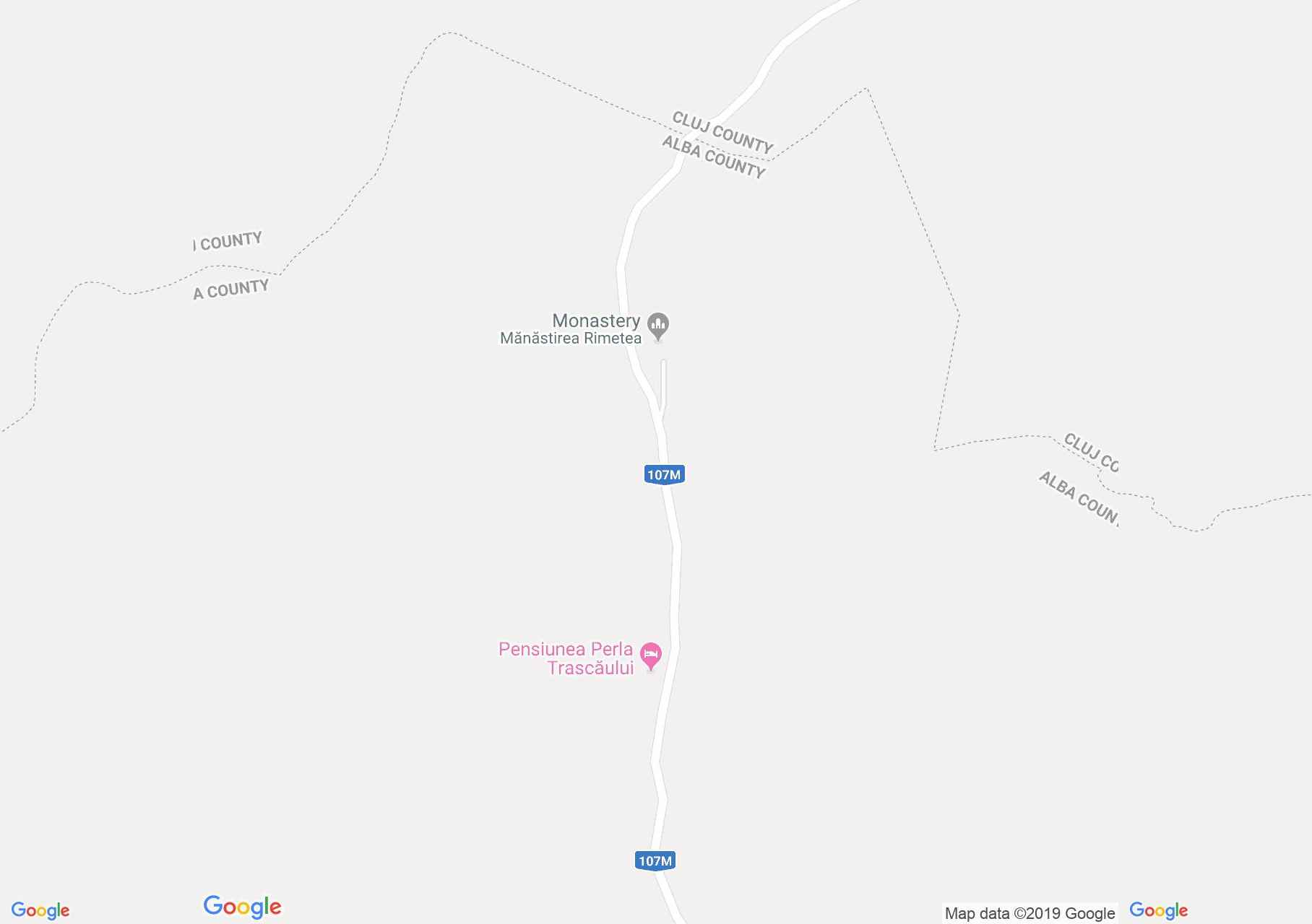 Hartă Rimetea: Pensiunea Perla Trascăului