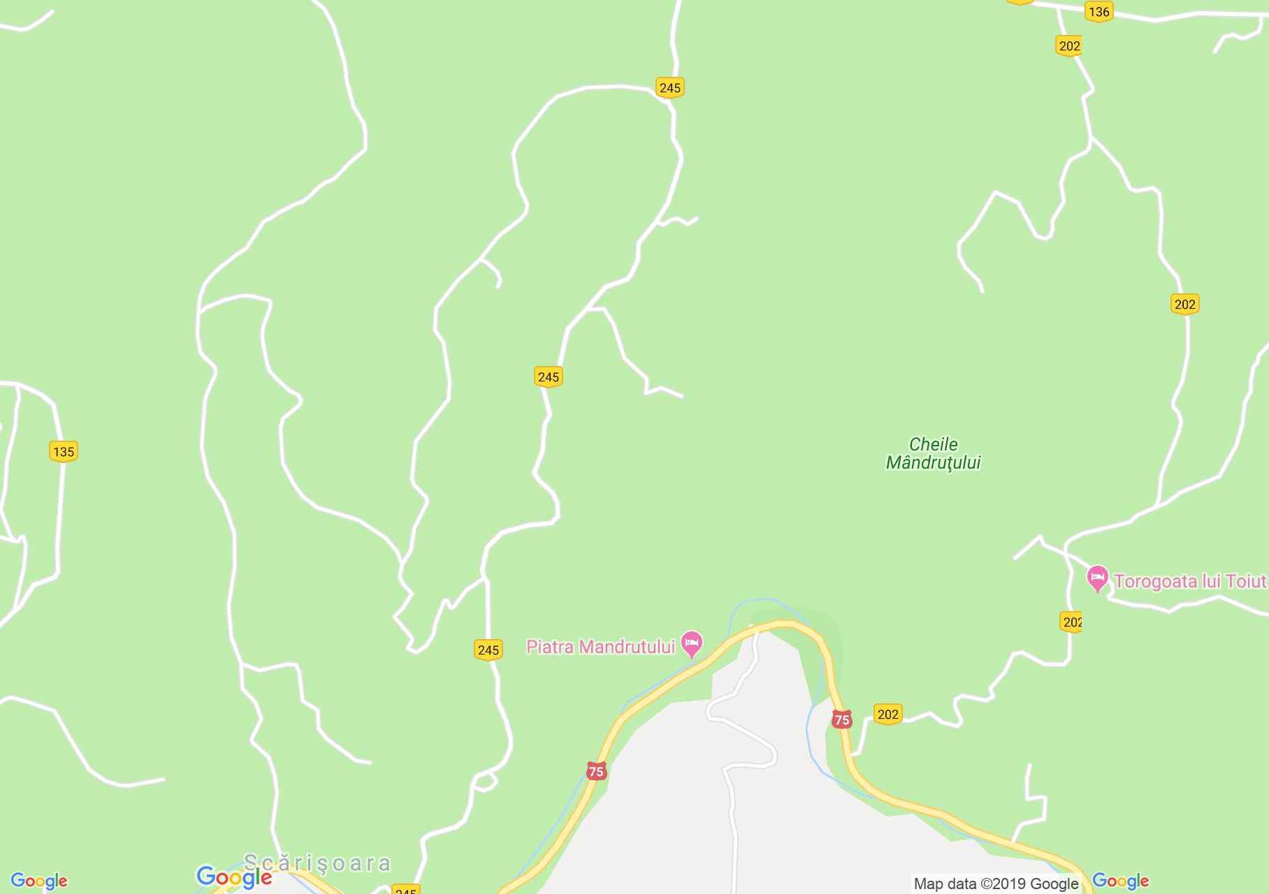 Map of Scărişoara: Casa Pădurarului pension