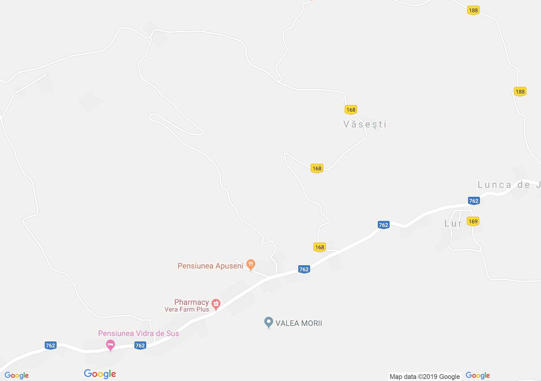 Map of Vidra: Craiul pension