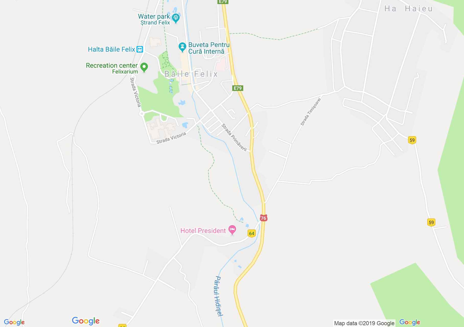 Hartă Băile Felix: Hotel President